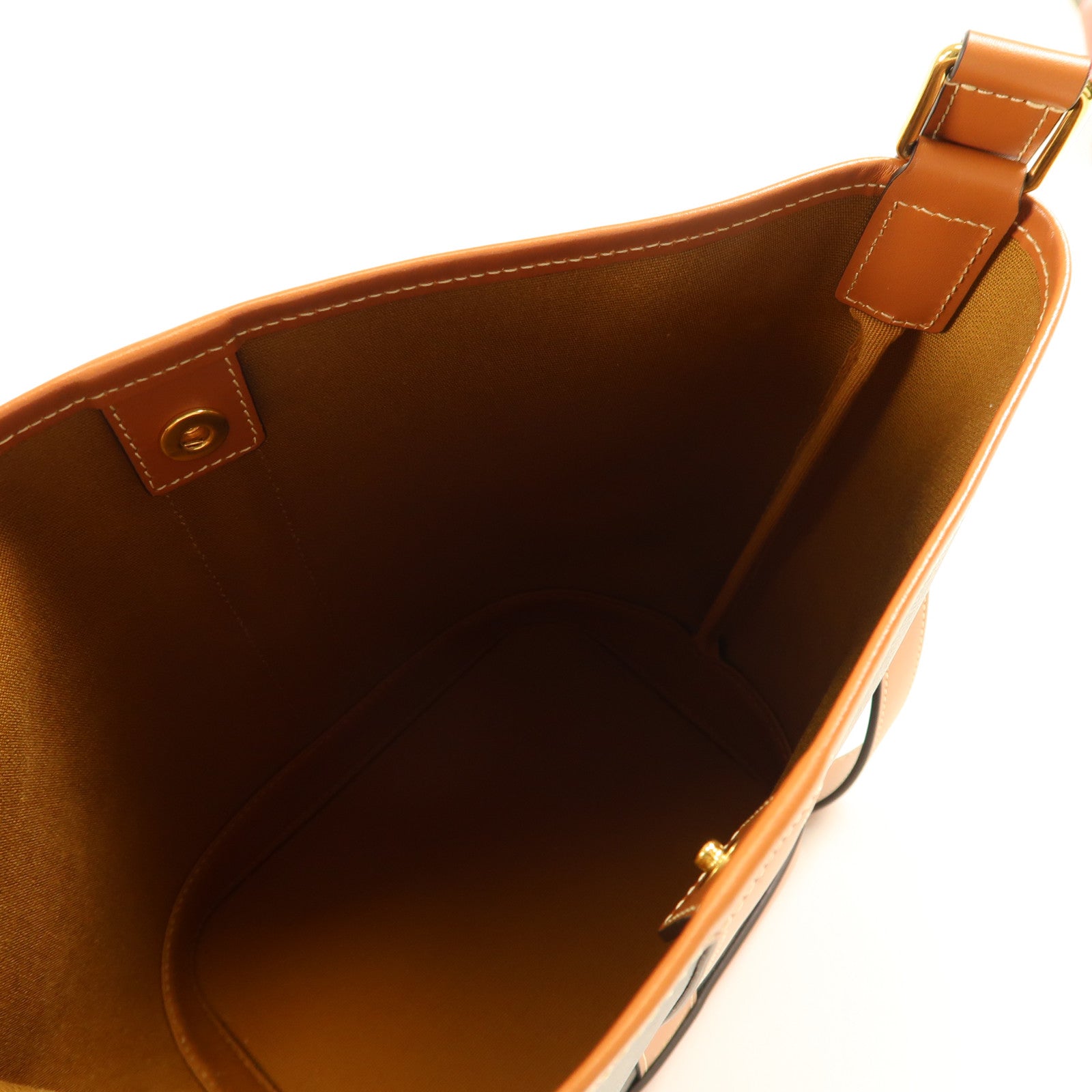 CELINE 塗層帆布Small Bucket金扣肩背袋