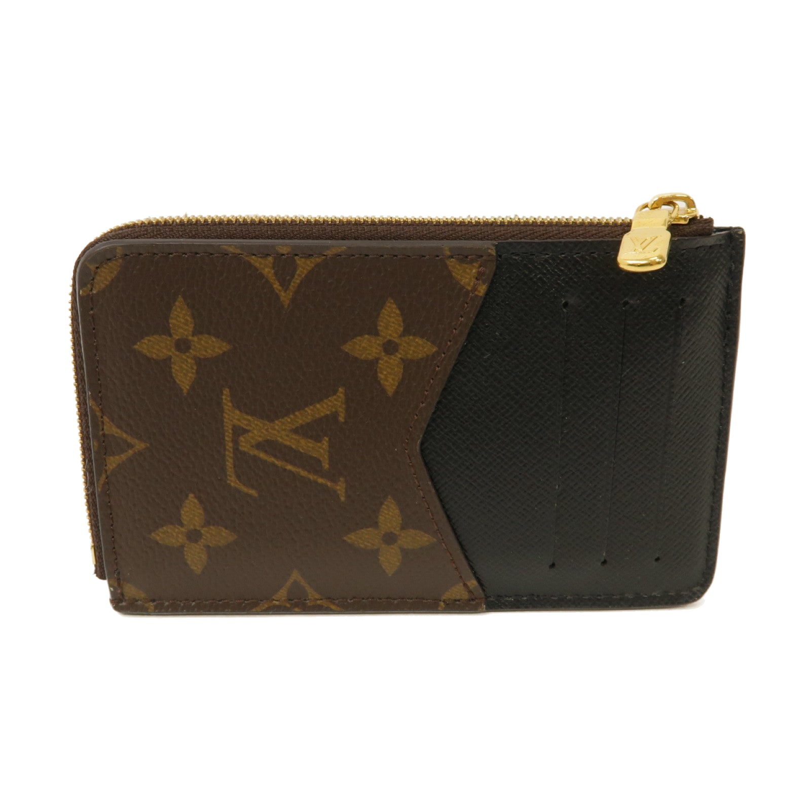 LOUIS VUITTON Monogram Recto Verso金扣卡片套啡色