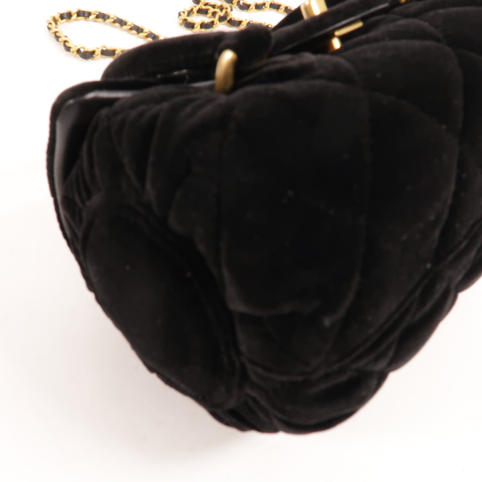 CHANEL 天鵝絨Velvet Quilted Mini Top Handle鏈帶手挽肩背兩用袋