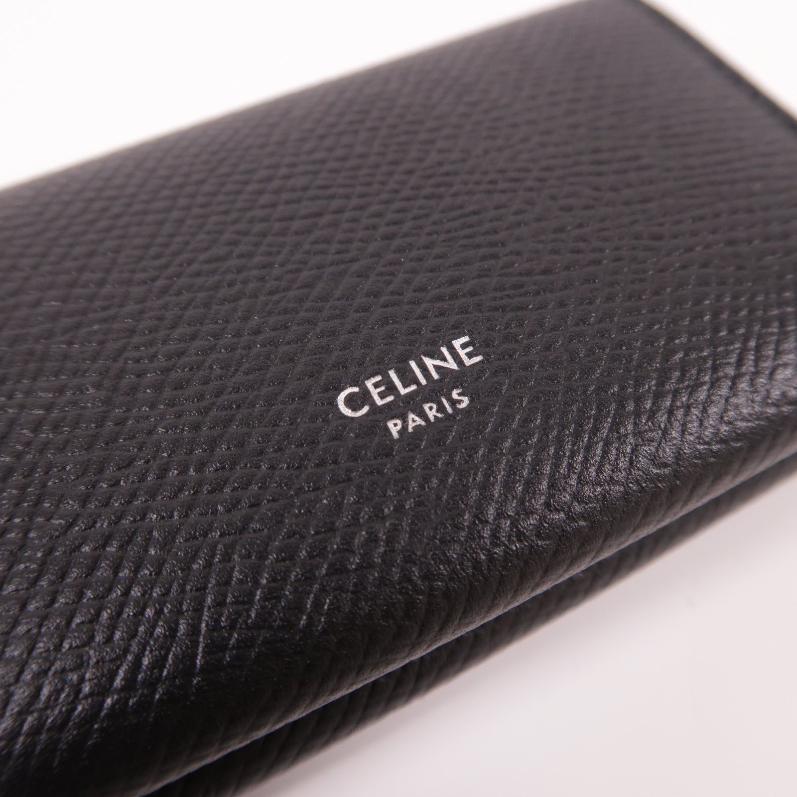 CELINE 牛皮皮革Card Holder銀扣卡片套