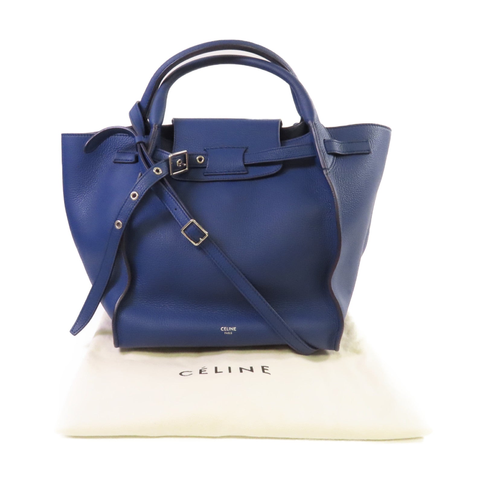 small big bag smooth calf skin セリーヌ CELINE 【激減優惠】牛皮皮革Small Big Bag With Long Strap銀扣手挽肩