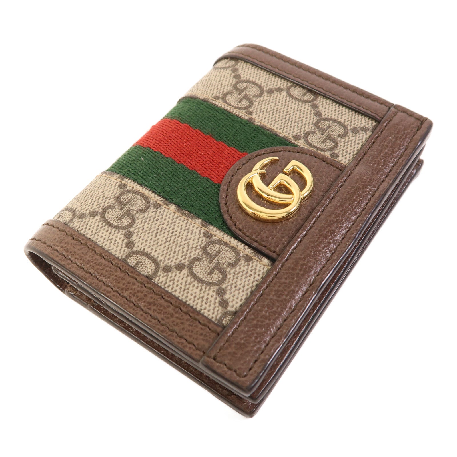 GUCCI 塗層帆布GG Ophidia Bifold Wallet金扣錢包
