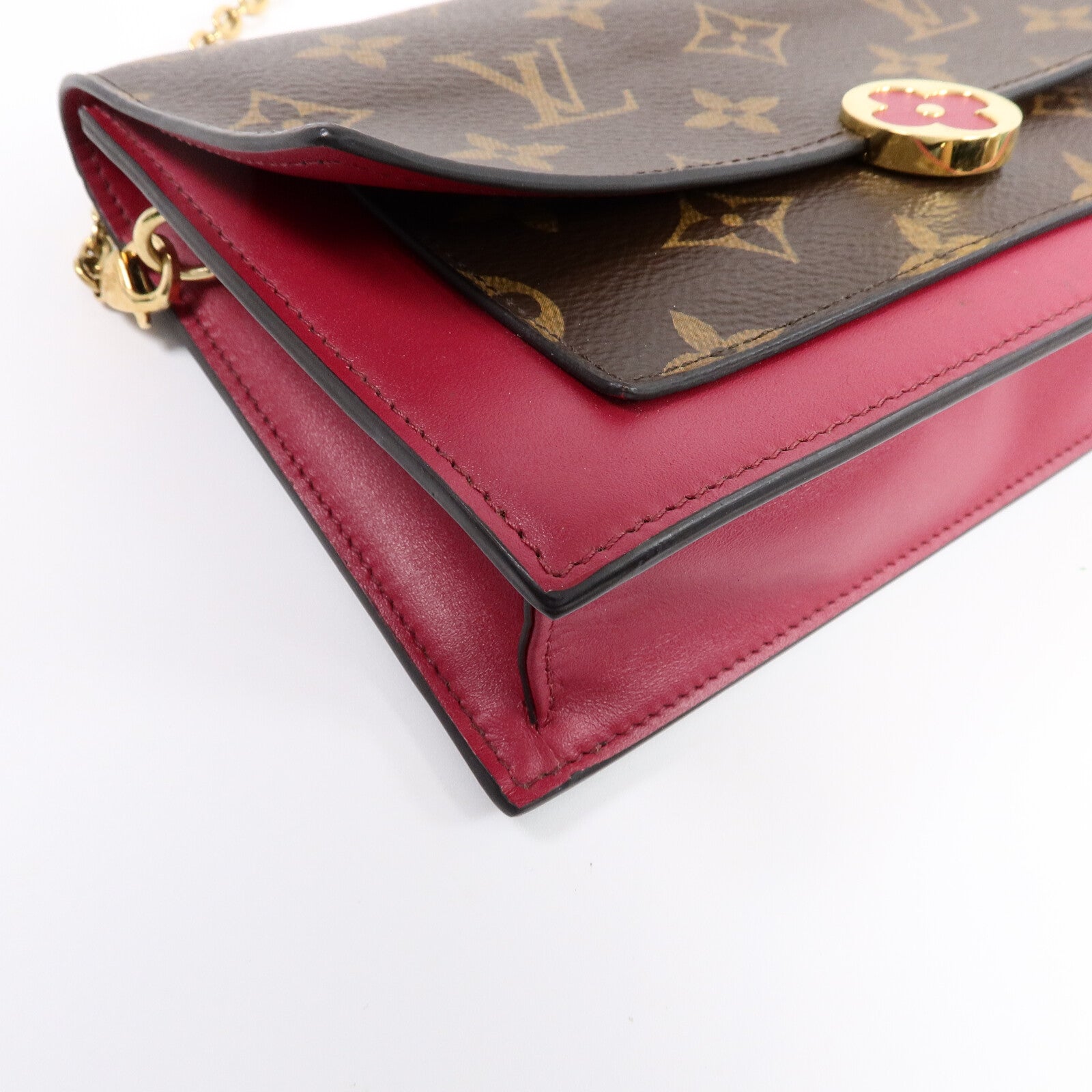 LOUIS VUITTON Monogram Portefeuille Flore鏈帶肩背袋
