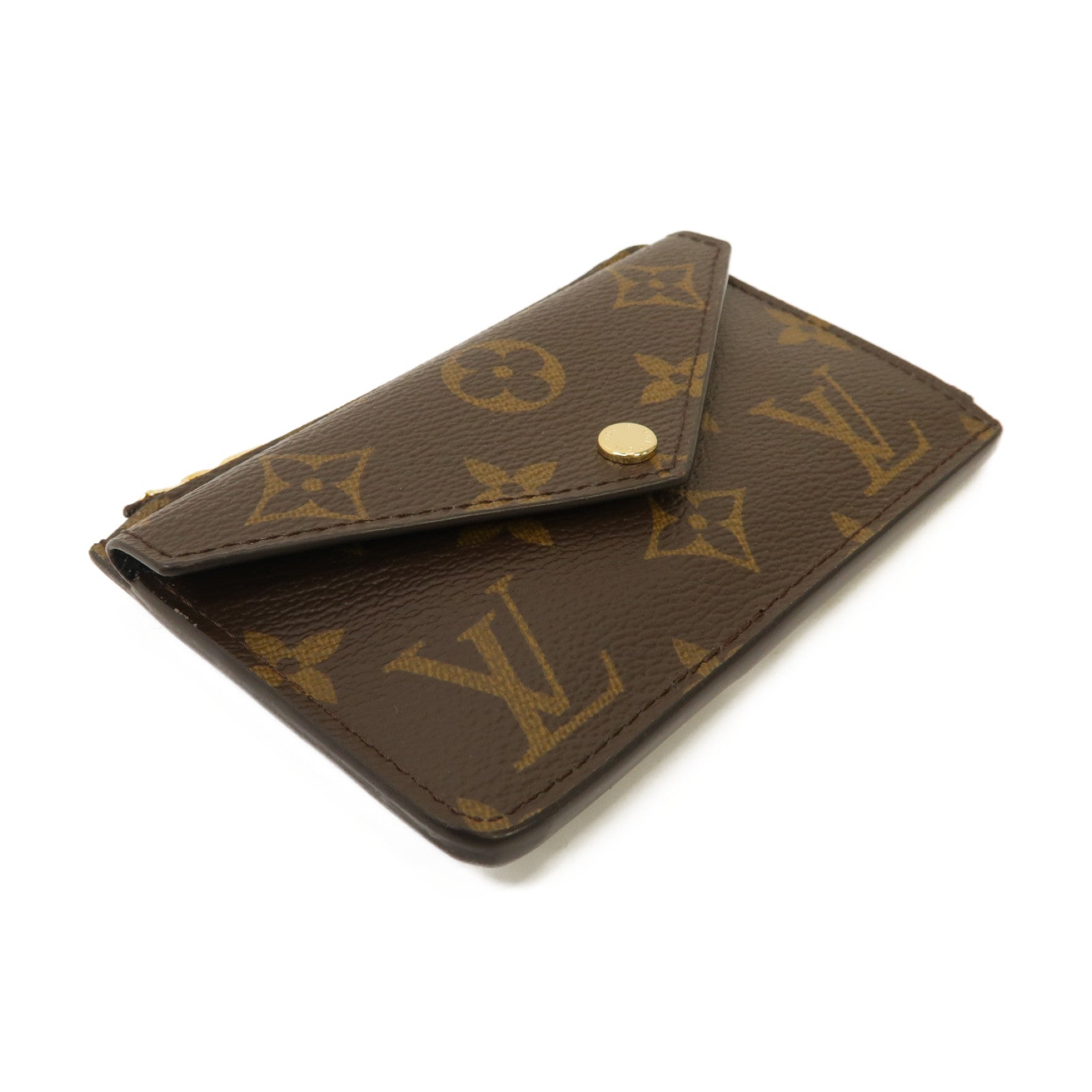 LOUIS VUITTON Monogram Recto Verso金扣卡片套啡色