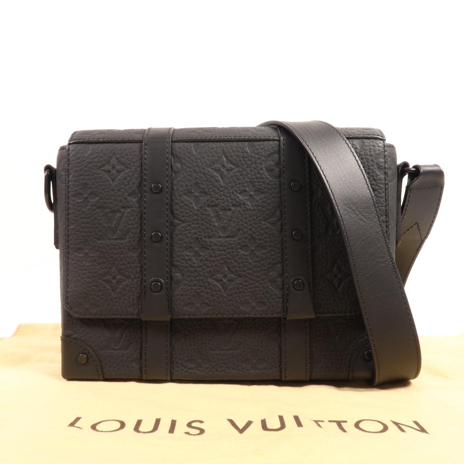 LOUIS VUITTON Monogram Taurillon Trunk Messenger Bag肩背袋