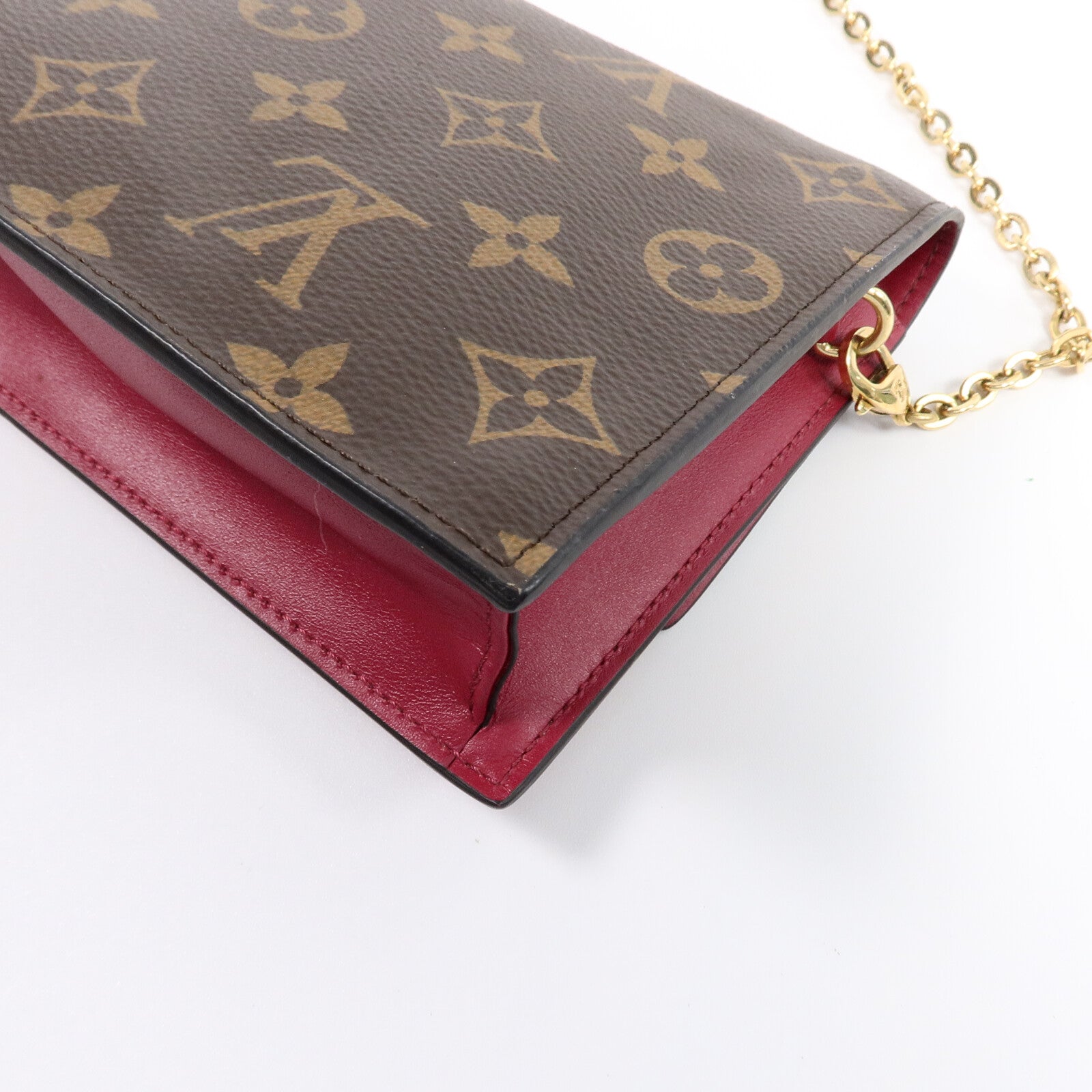 LOUIS VUITTON Monogram Portefeuille Flore鏈帶肩背袋