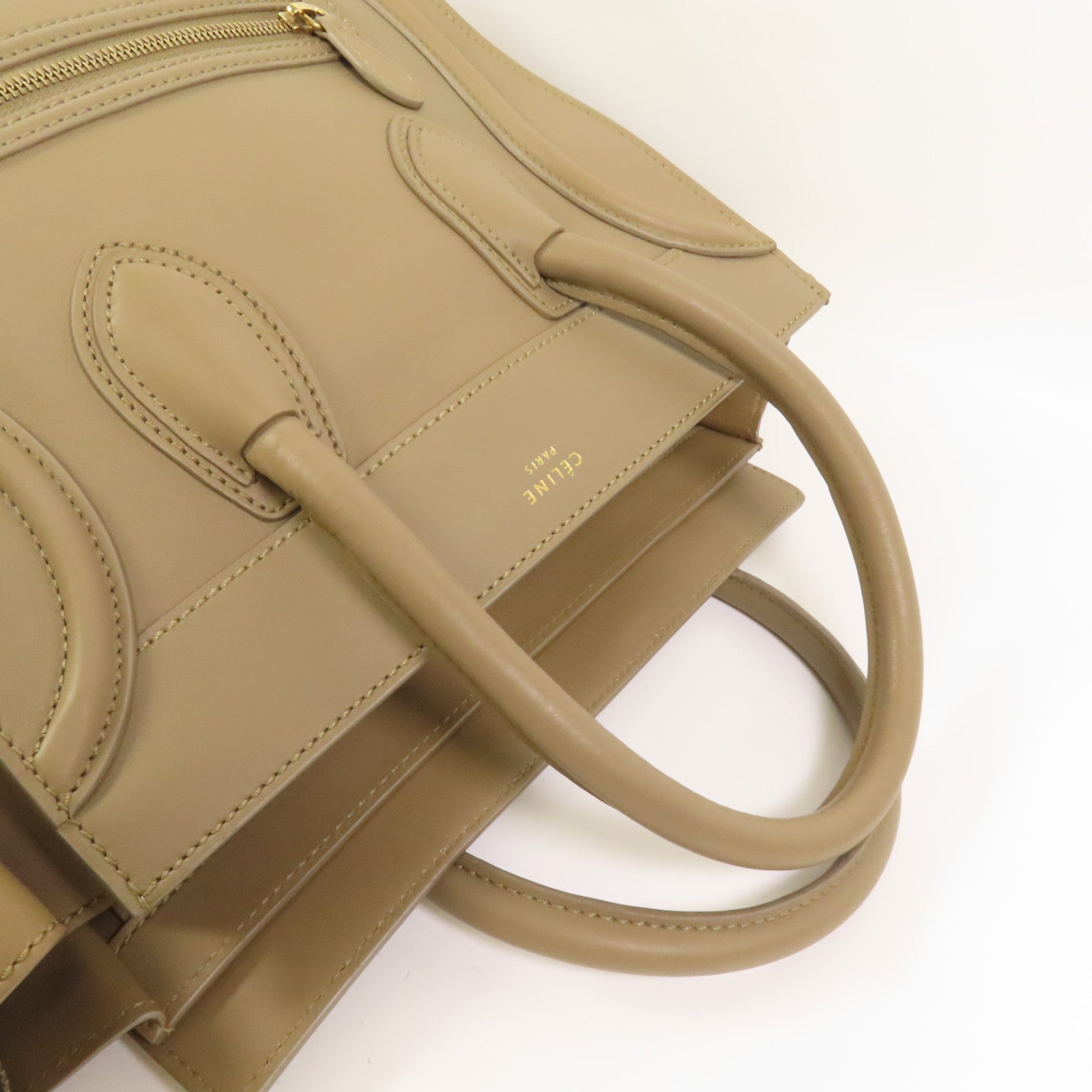 CELINE 牛皮皮革Mini Luggage手挽袋