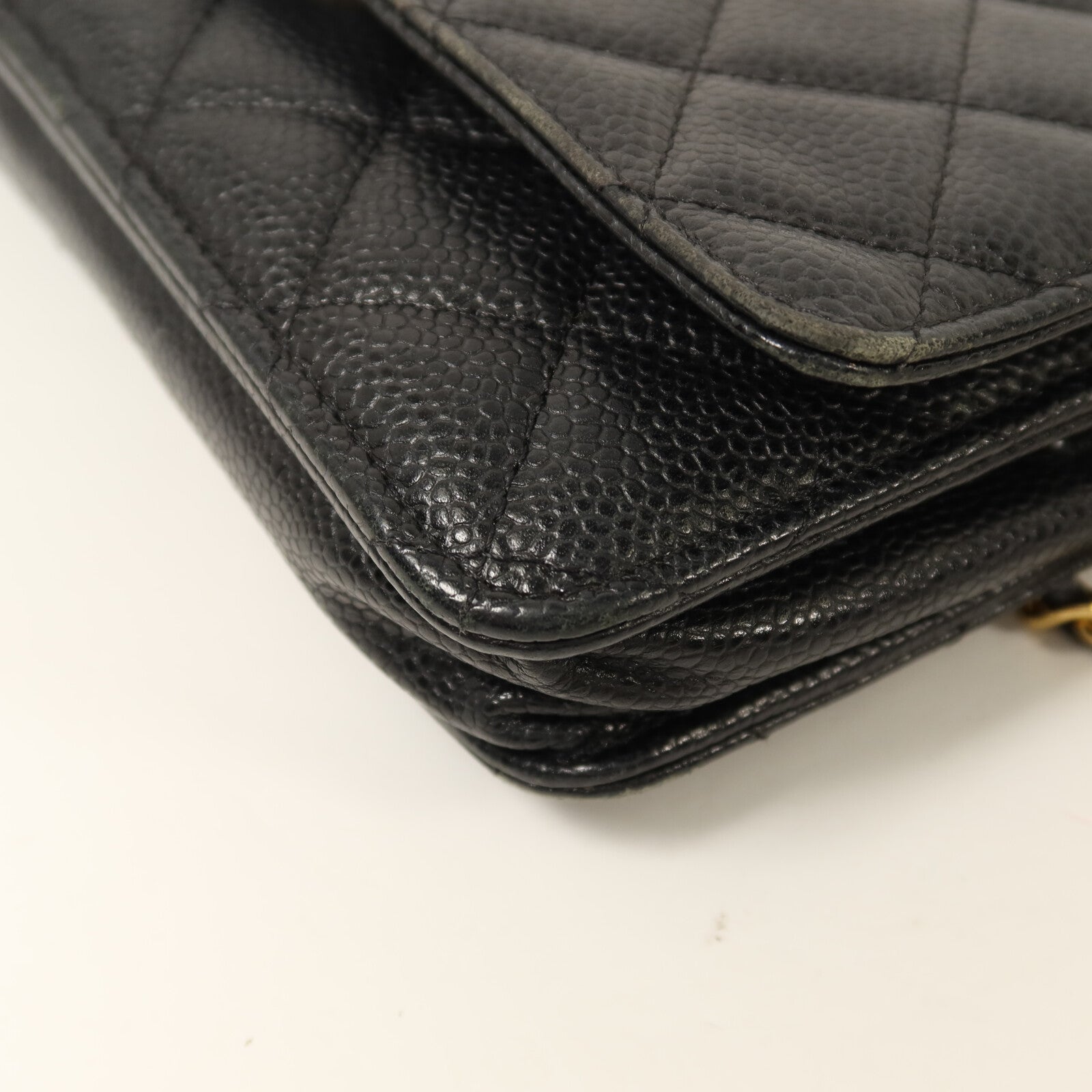 CHANEL 牛皮皮革WOC Wallet On Chain金扣鏈帶肩背袋