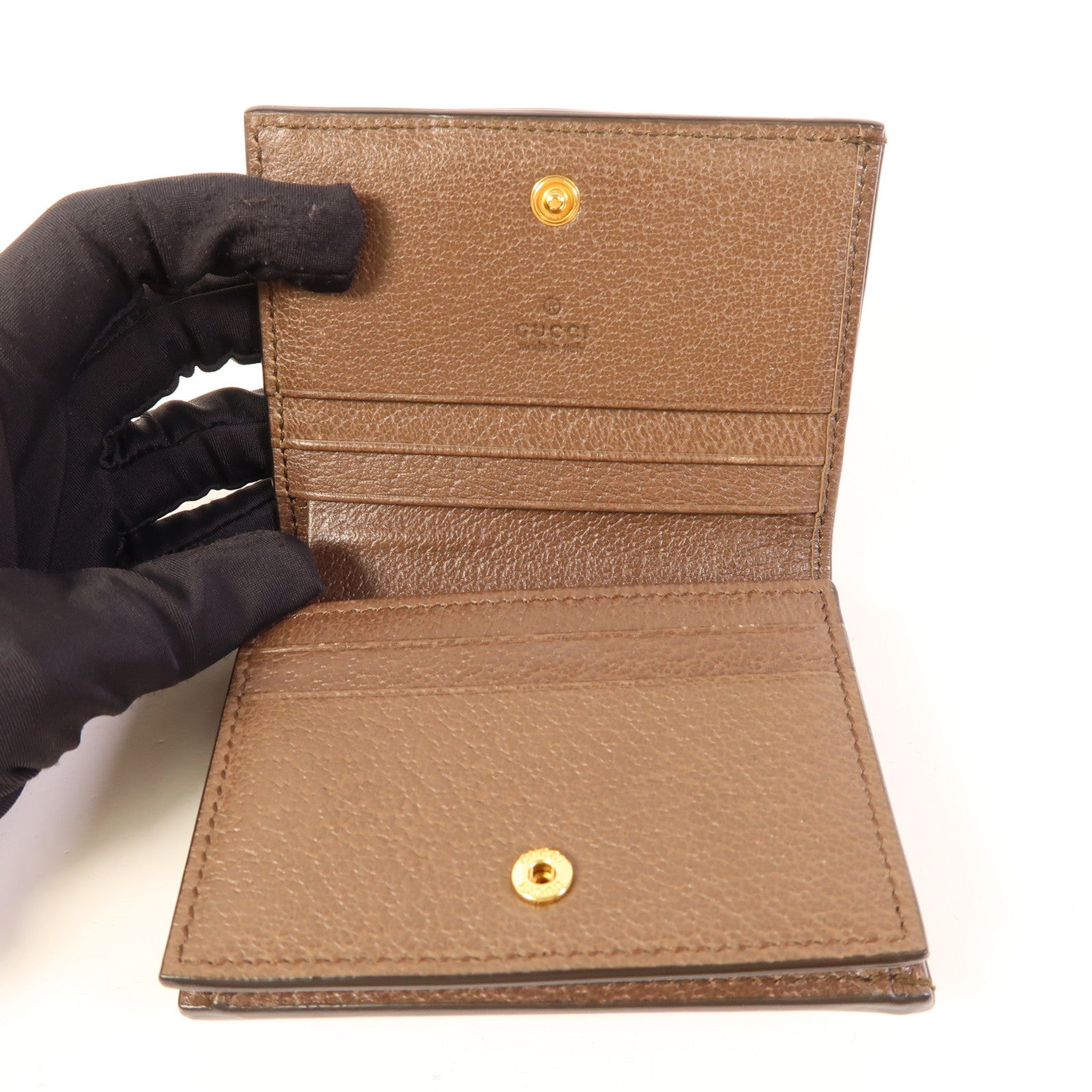 GUCCI 塗層帆布GG Ophidia Bifold Wallet金扣錢包