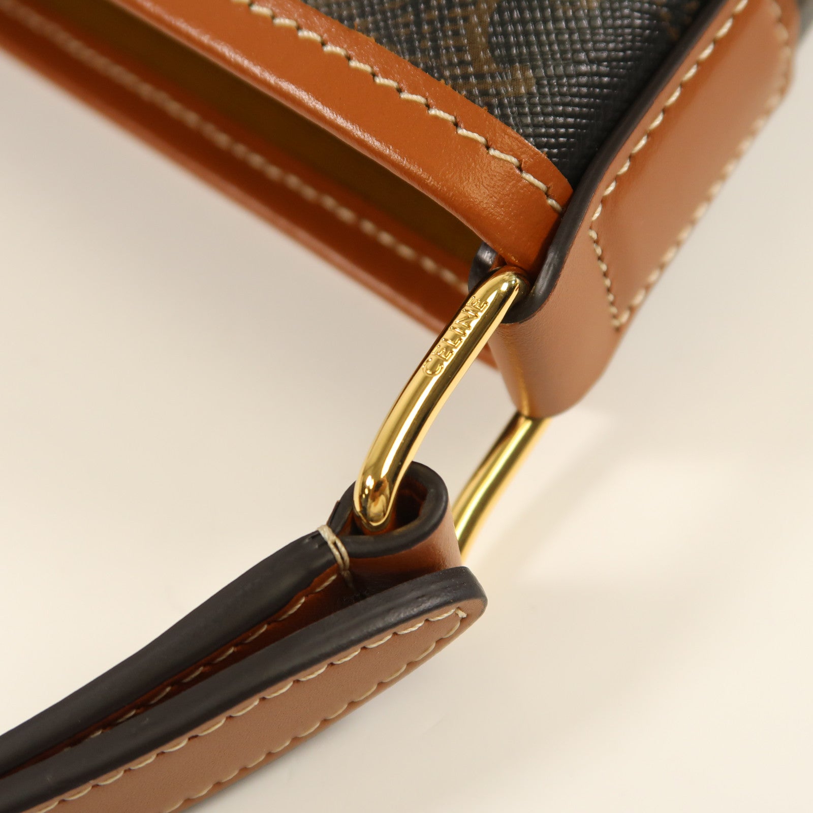 CELINE 塗層帆布Small Bucket金扣肩背袋