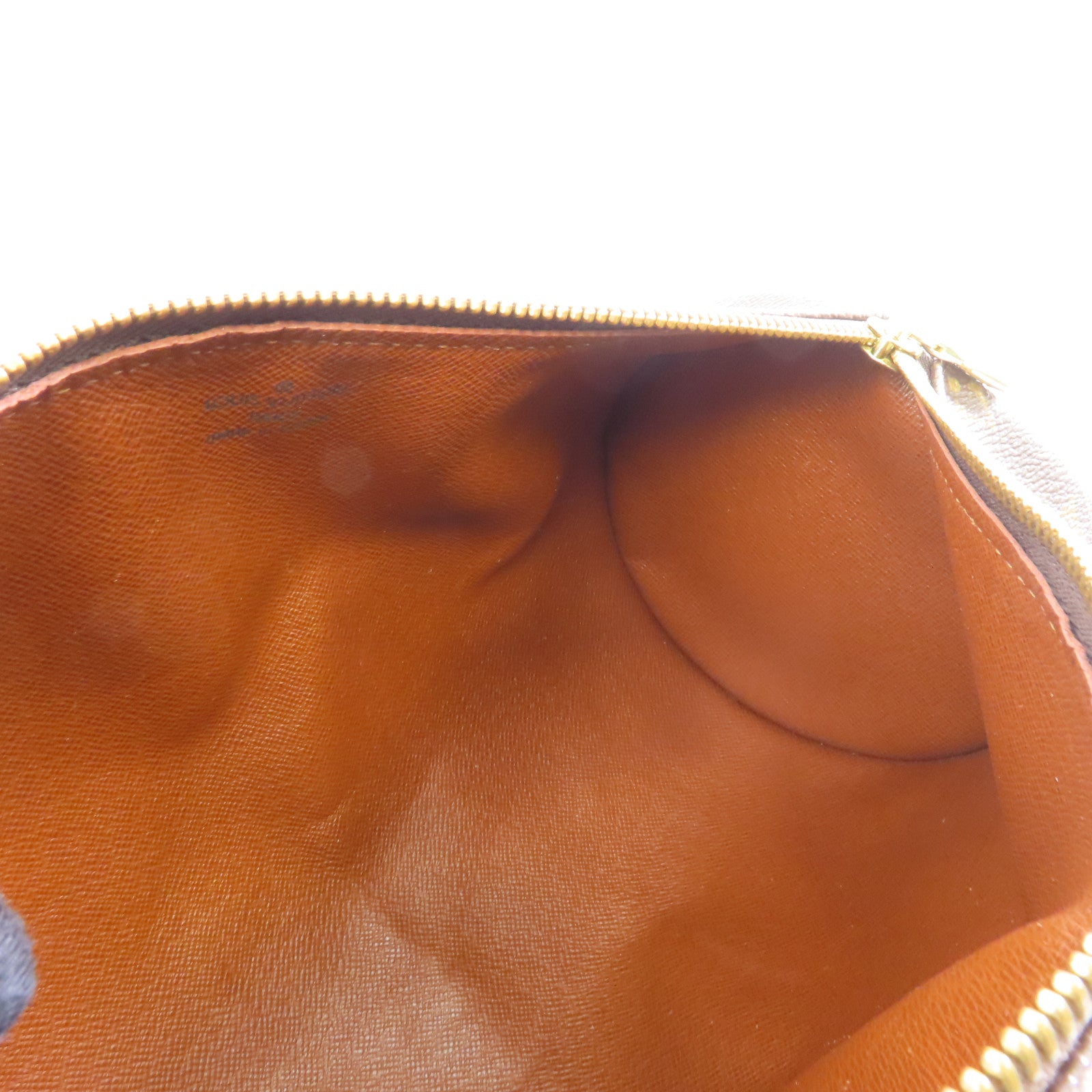 LOUIS VUITTON Monogram Papillon PM金扣手挽袋啡色