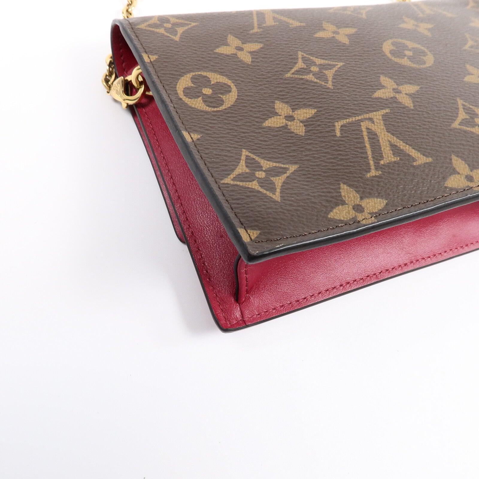 LOUIS VUITTON Monogram Portefeuille Flore鏈帶肩背袋