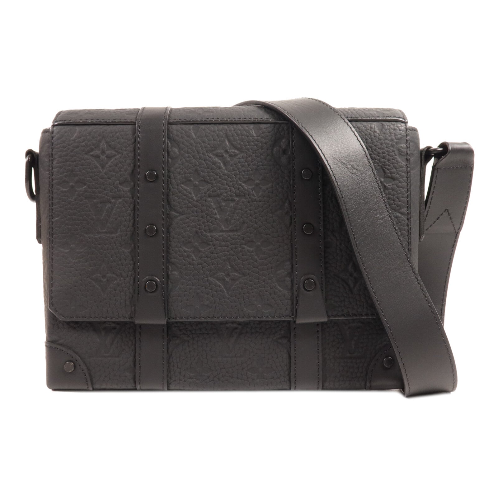 LOUIS VUITTON Monogram Taurillon Trunk Messenger Bag肩背袋