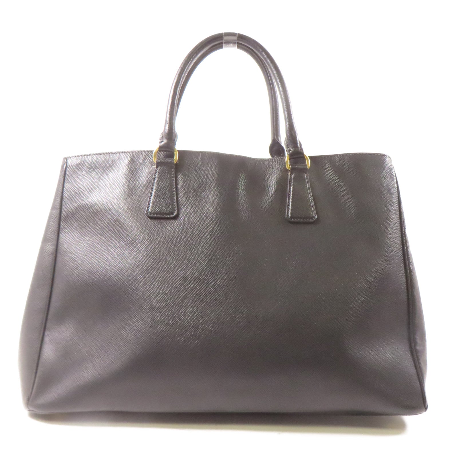 PRADA Saffiano皮革Tote Bag金扣手挽袋黑色