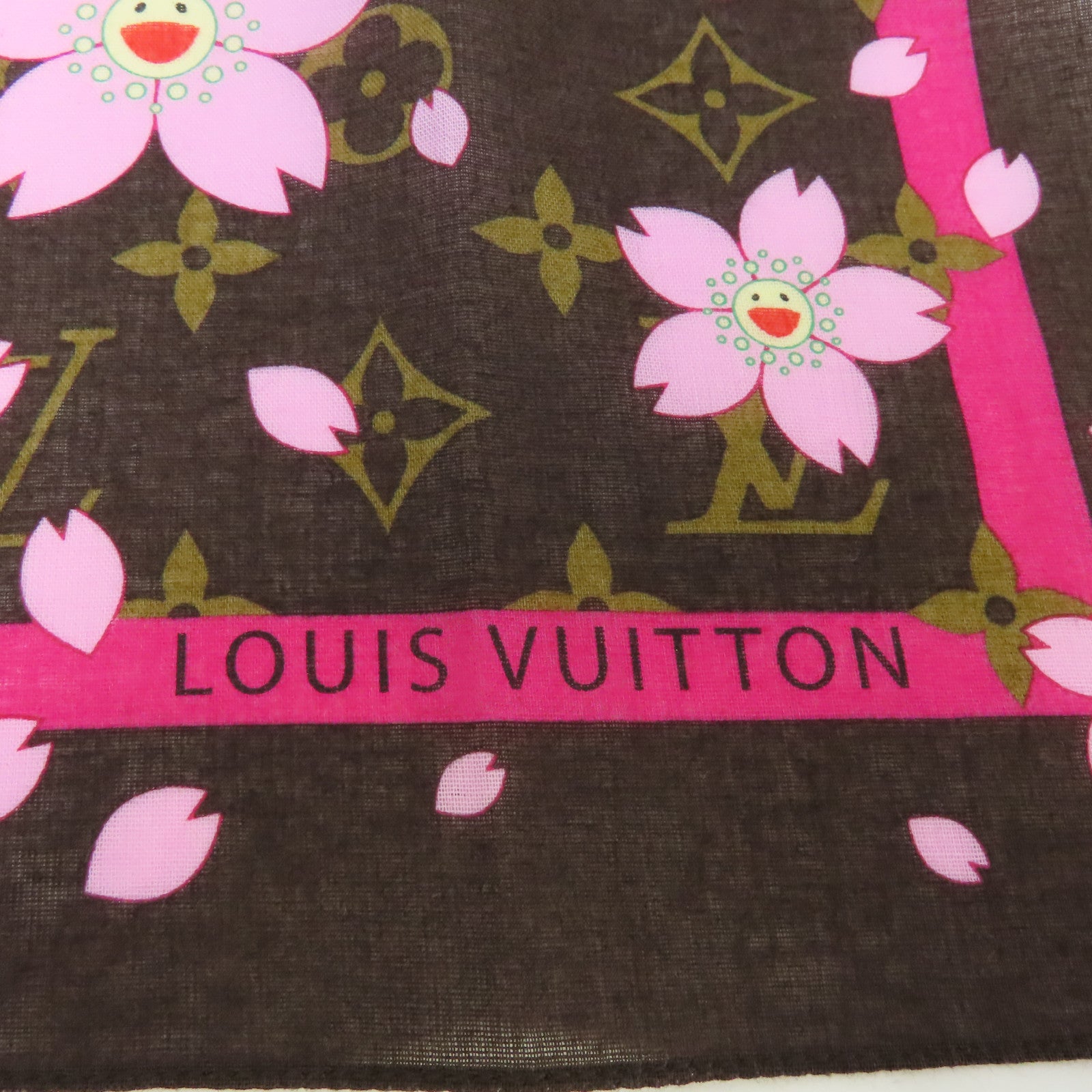LOUIS VUITTON 棉質Scarf圍巾啡色