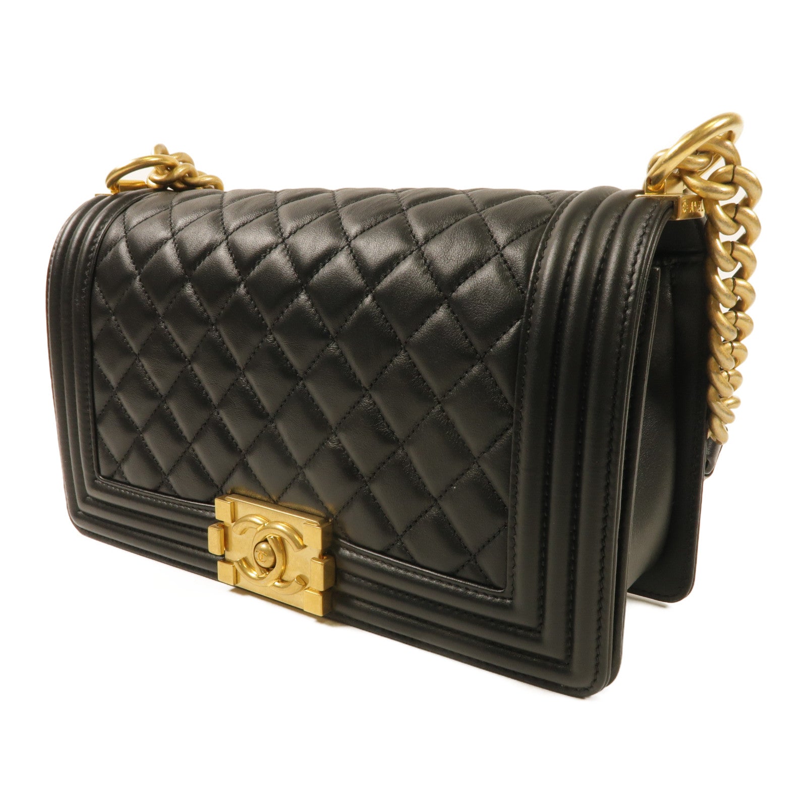 CHANEL 羊皮皮革Boy Chanel 25肩背袋