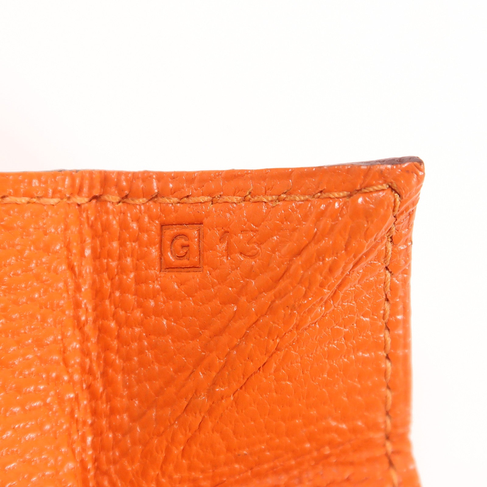 HERMES Chevre皮革Levain Quatre金扣零錢包