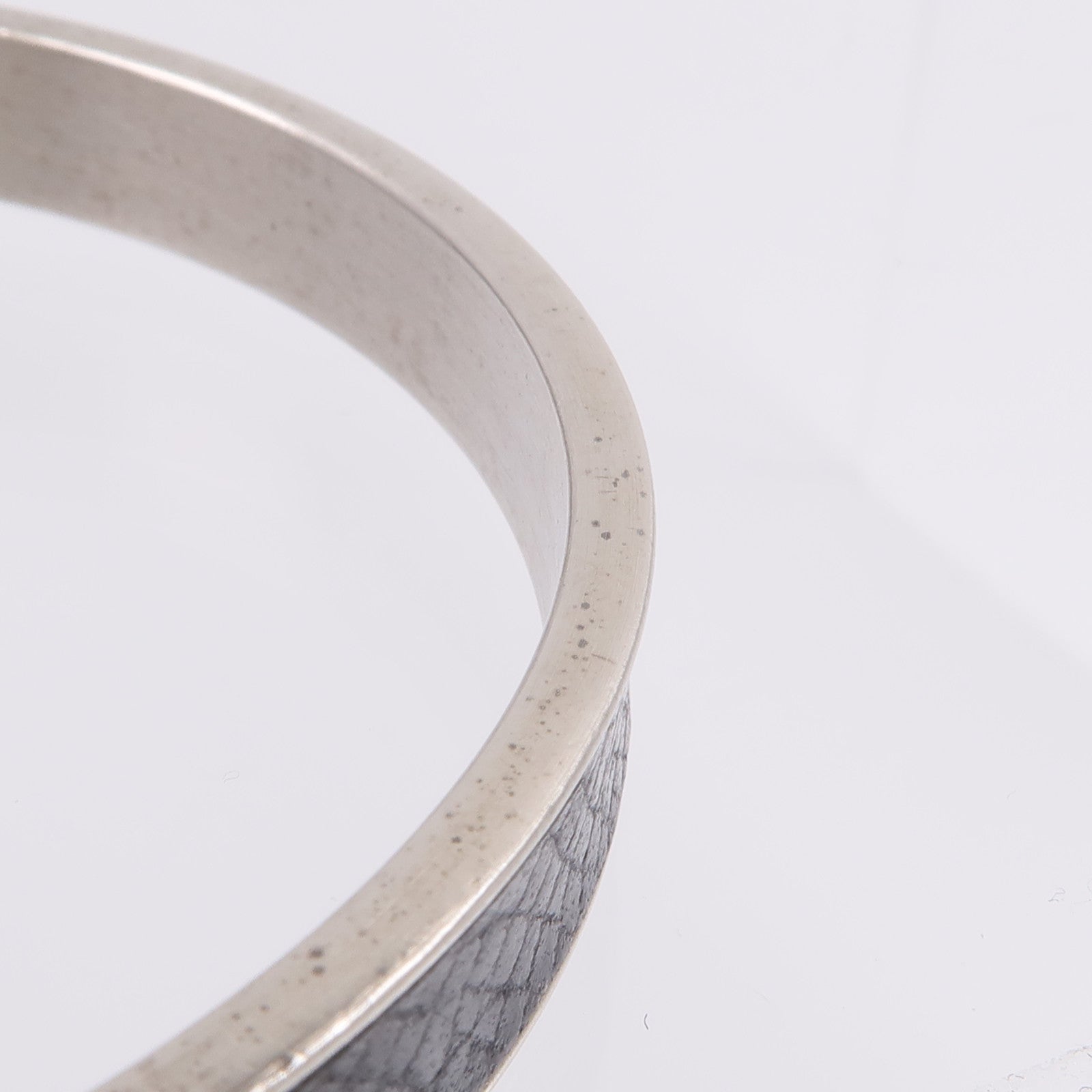 HERMES 金屬/Madame皮革H Lock Cadena Bangle手鐲Noir