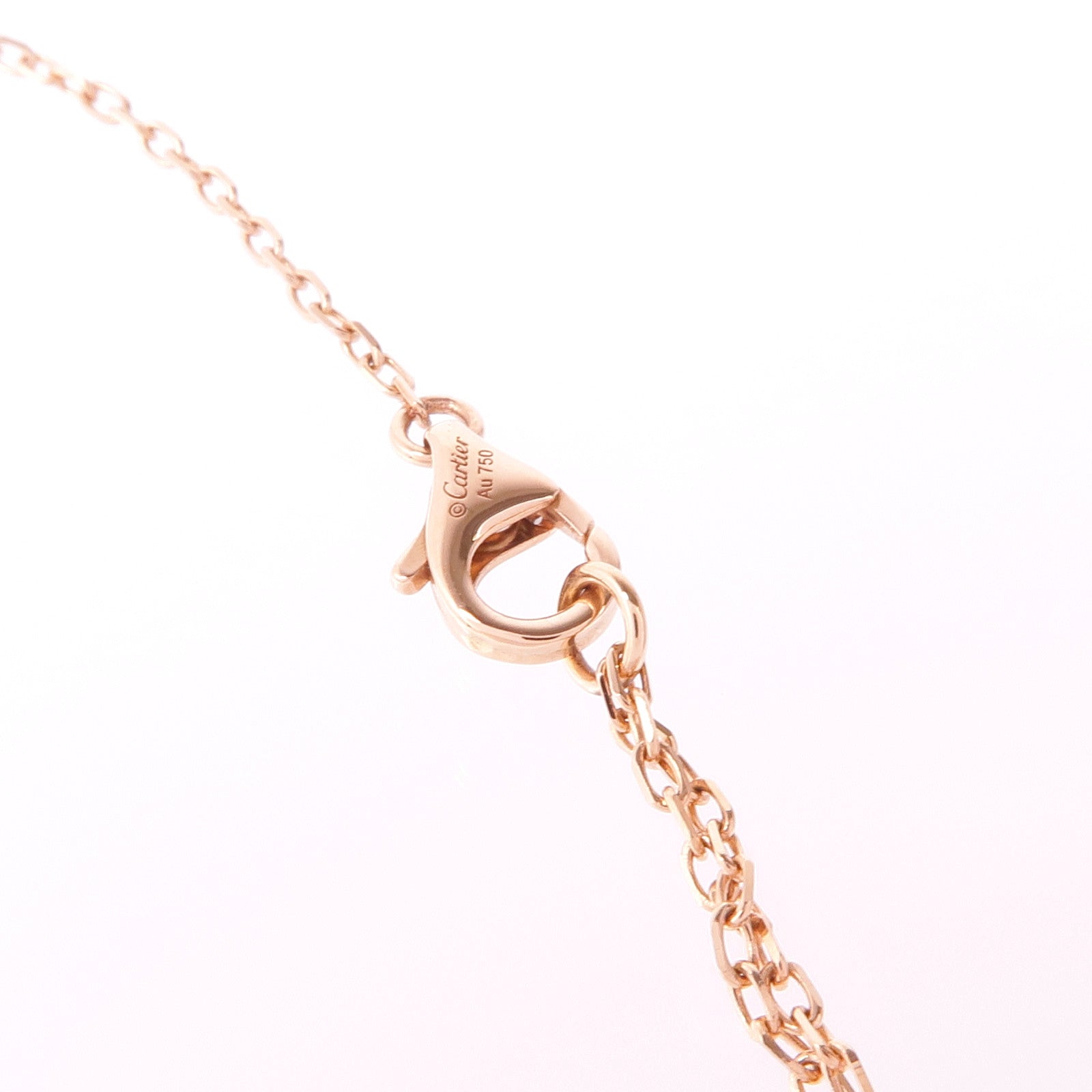 CARTIER 18K玫瑰金Juste Un Clou Diamond Necklace鑽石項鍊