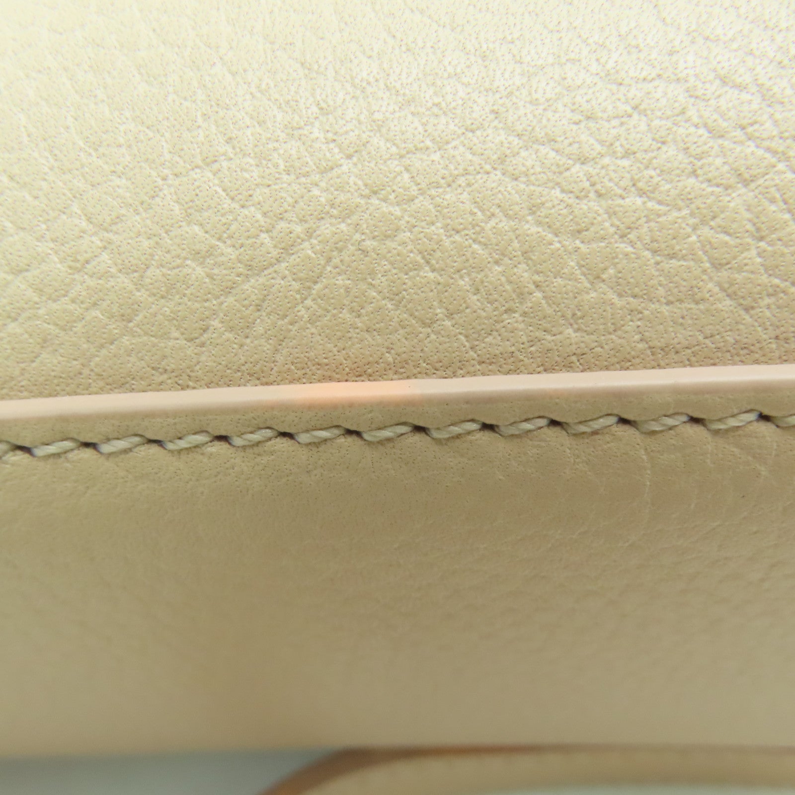 CHANEL Caviar皮革2Way Shoulder金扣手挽肩背两用袋米色い