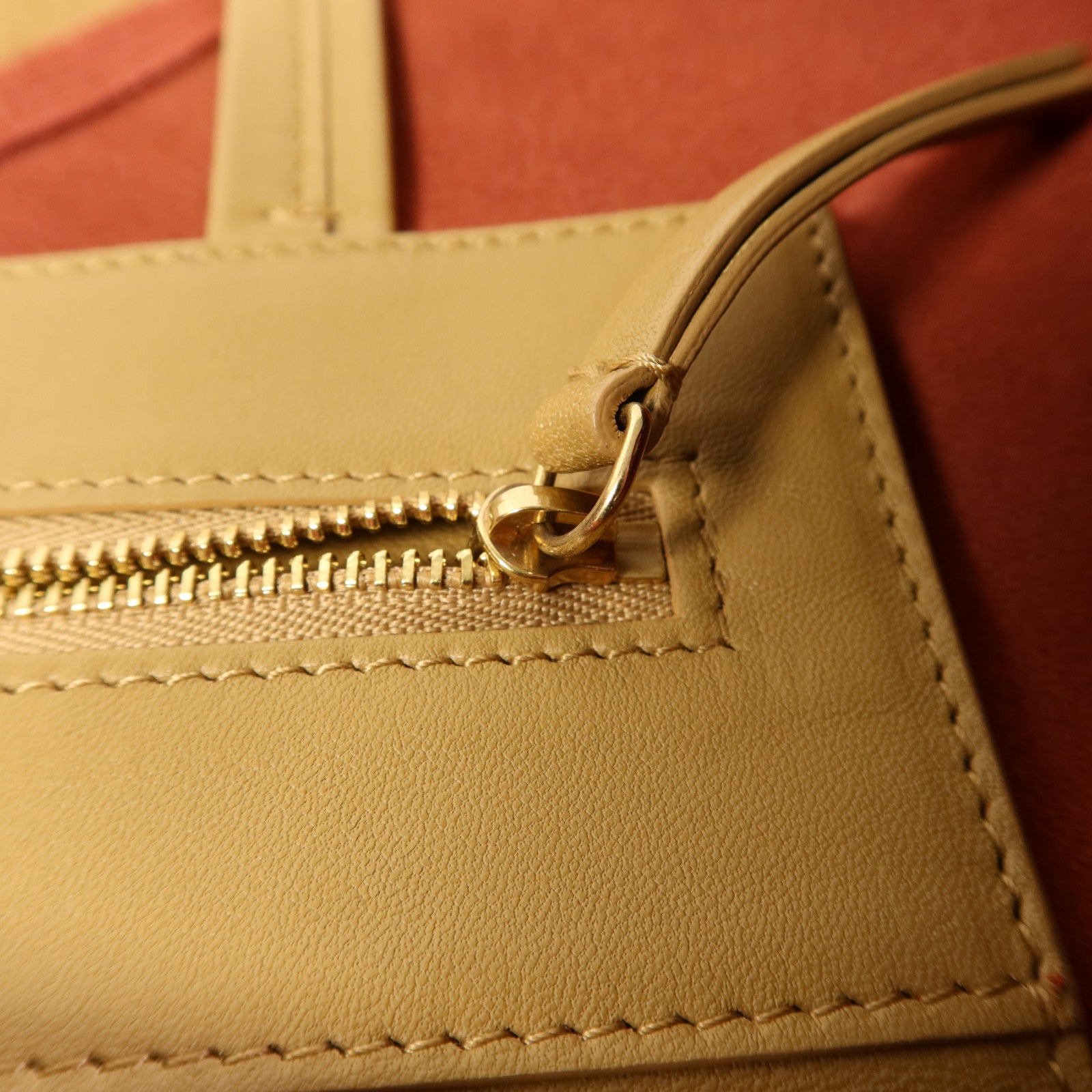 CELINE 羊皮皮革CABAS Tote Bag金扣手挽袋