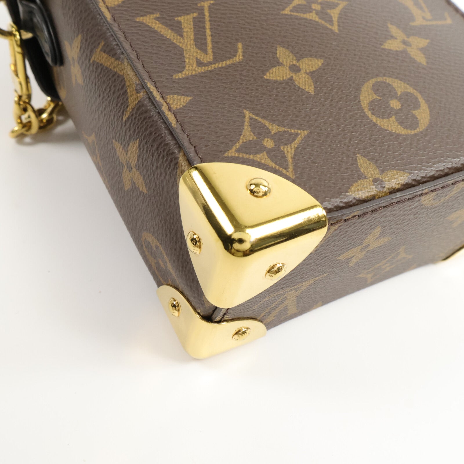 LOUIS VUITTON Monogram/Monogram Reverse Camera Box鏈帶手挽肩背兩用袋