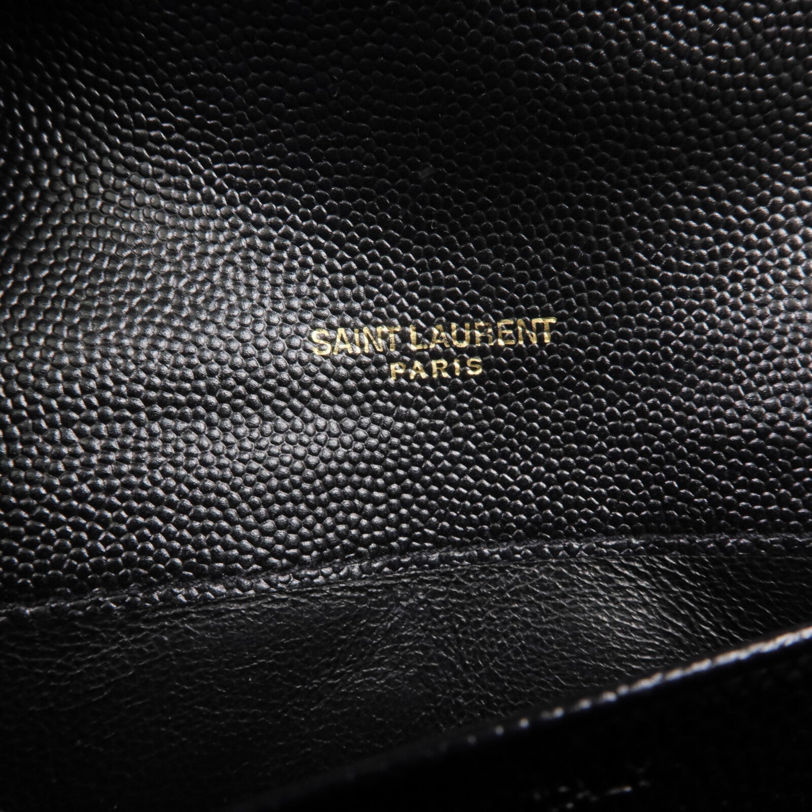 YVES SAINT LAURENT 牛皮皮革Long Wallet金扣長錢包