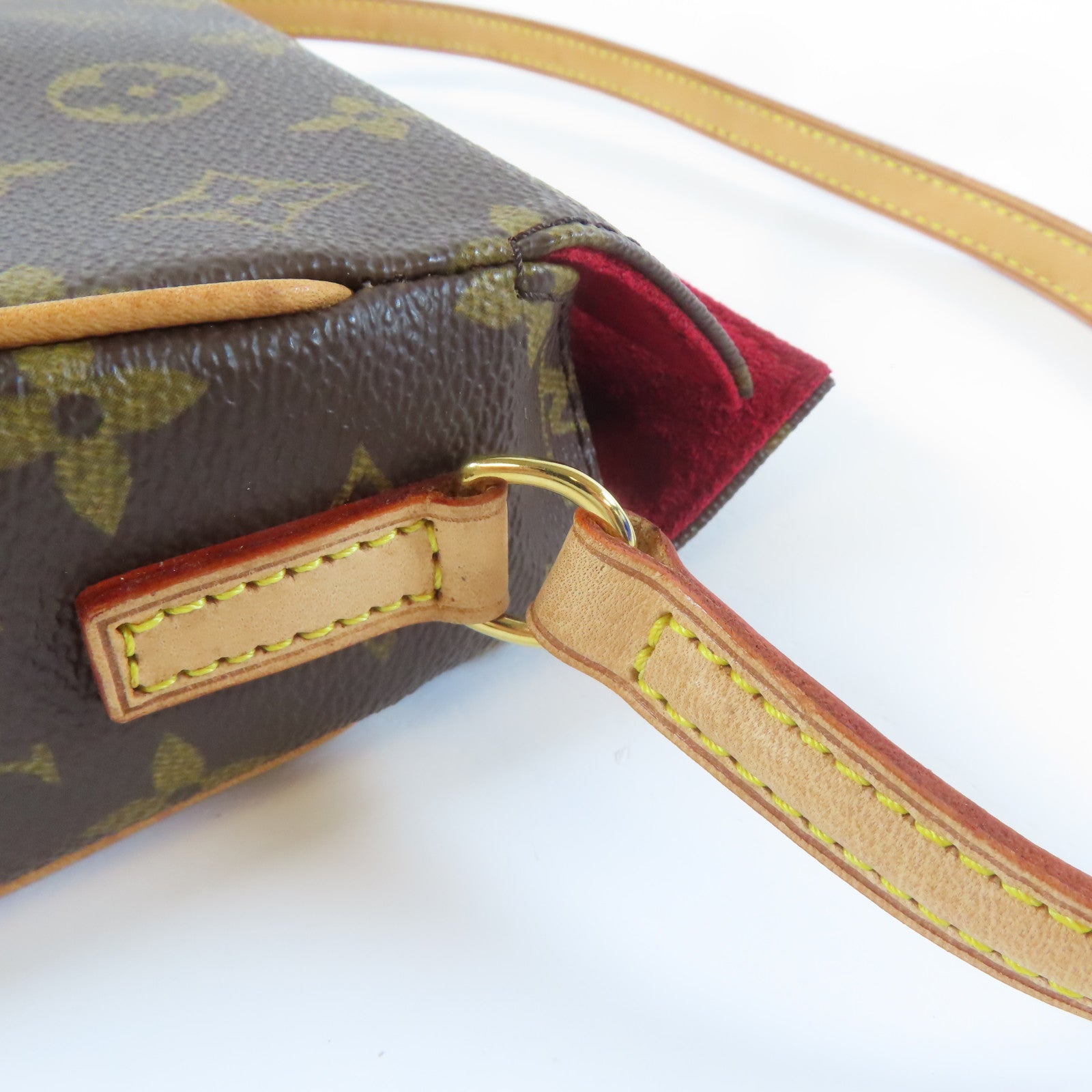 LOUIS VUITTON Monogram Recital Monogram金扣手挽袋啡色