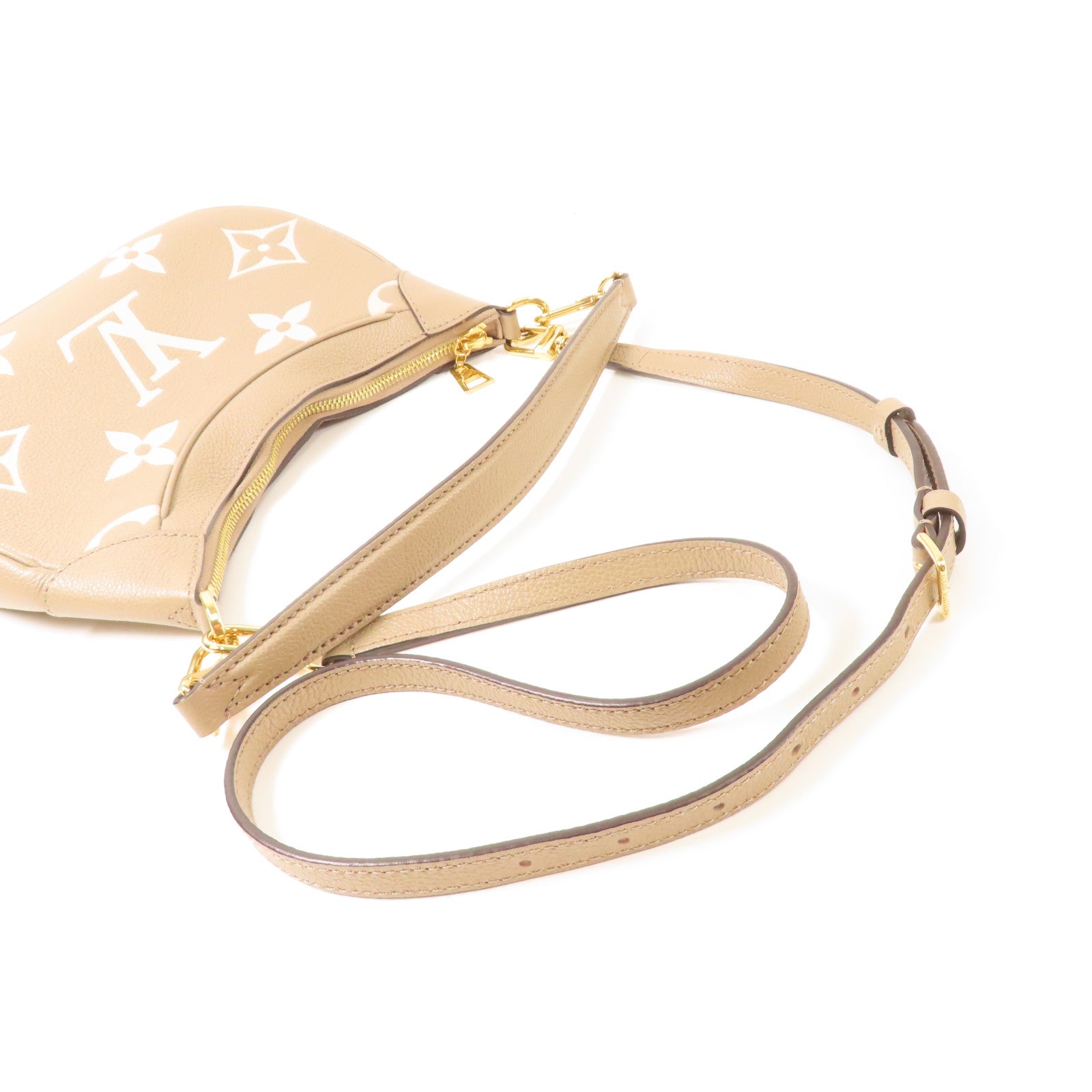 LOUIS VUITTON Monogram Empreinte Bagatelle金扣手挽肩背兩用袋
