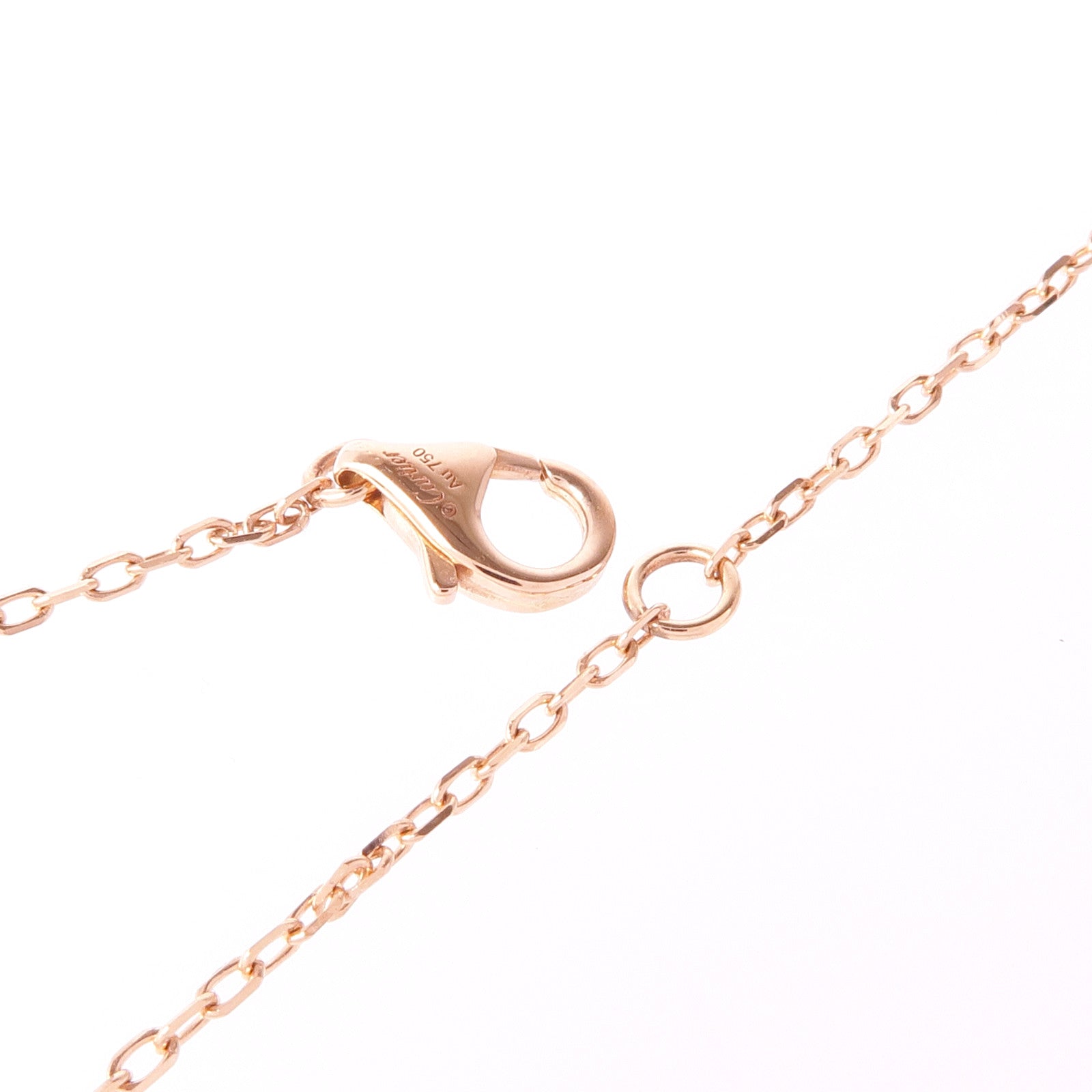 CARTIER 18K玫瑰金Juste Un Clou Diamond Necklace鑽石項鍊