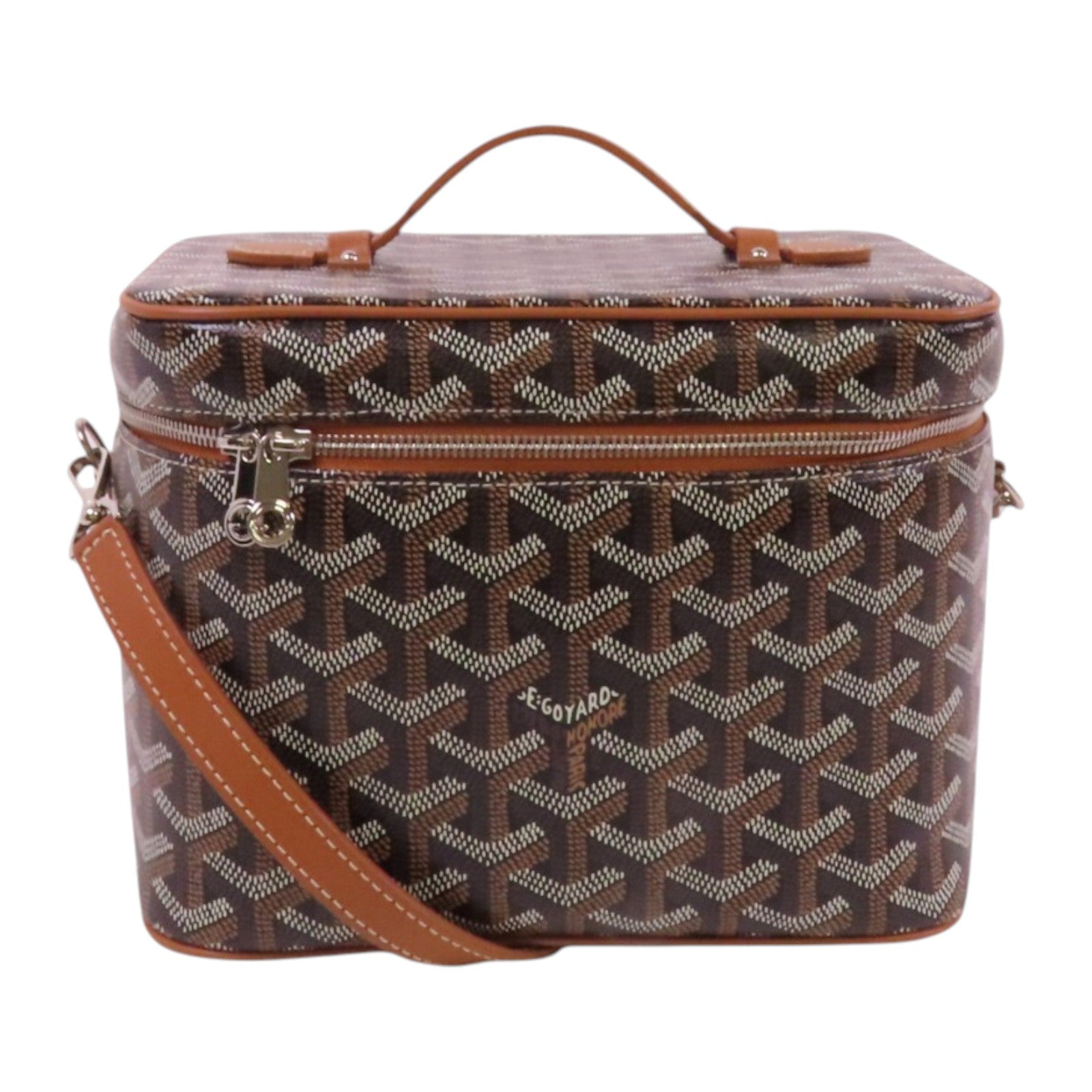 GOYARD 塗層帆布Muse Vanity銀扣手挽肩背兩用袋