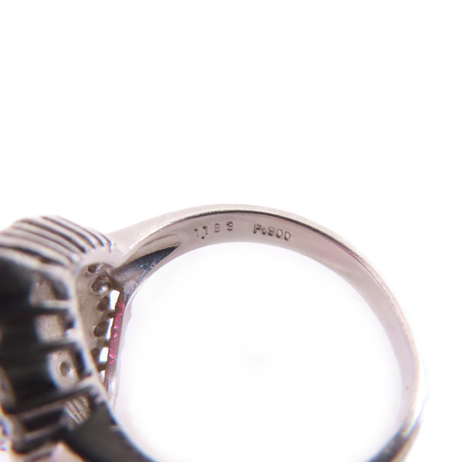 JEWELRY 【激減優惠】PT900鉑金/紅寶石/鑽石Ruby Diamond Ring戒指US#5.5
