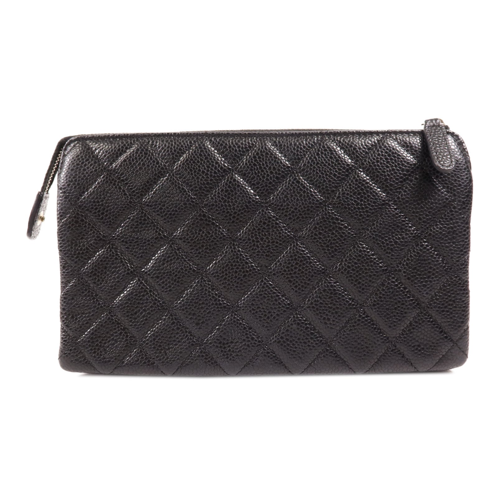 CHANEL 牛皮皮革Pouch Wallet金扣手拿包