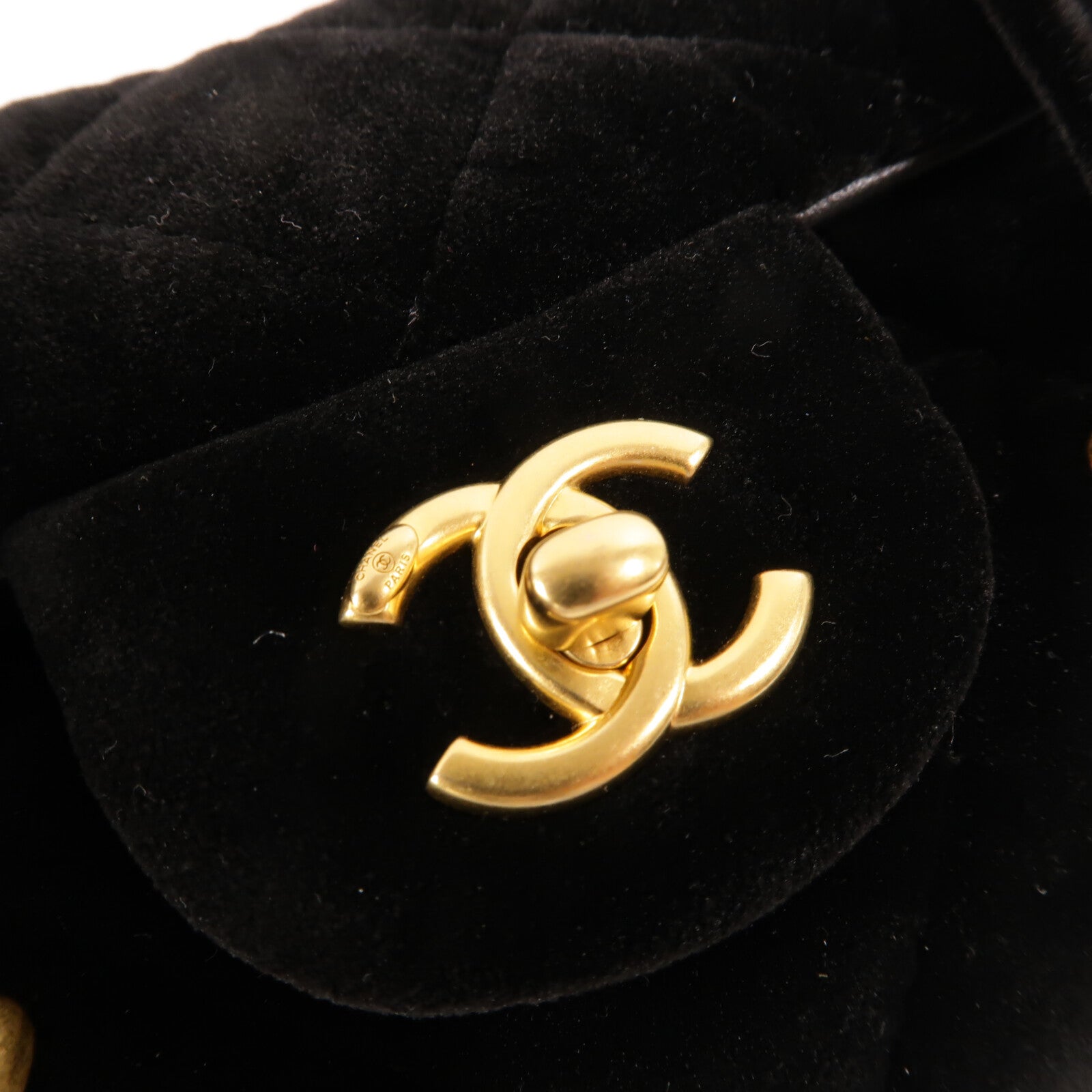 CHANEL 天鵝絨Velvet Quilted Mini Top Handle鏈帶手挽肩背兩用袋