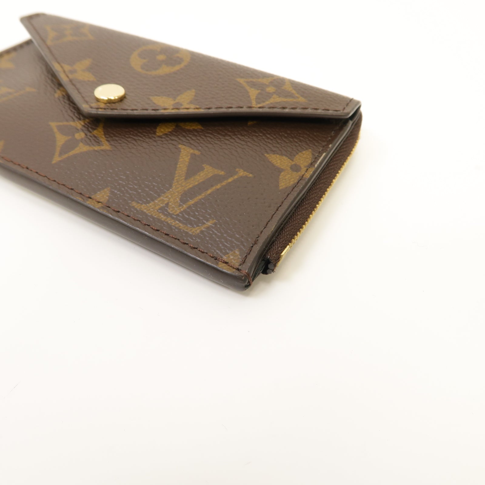 LOUIS VUITTON Monogram Recto Verso金扣卡片套啡色