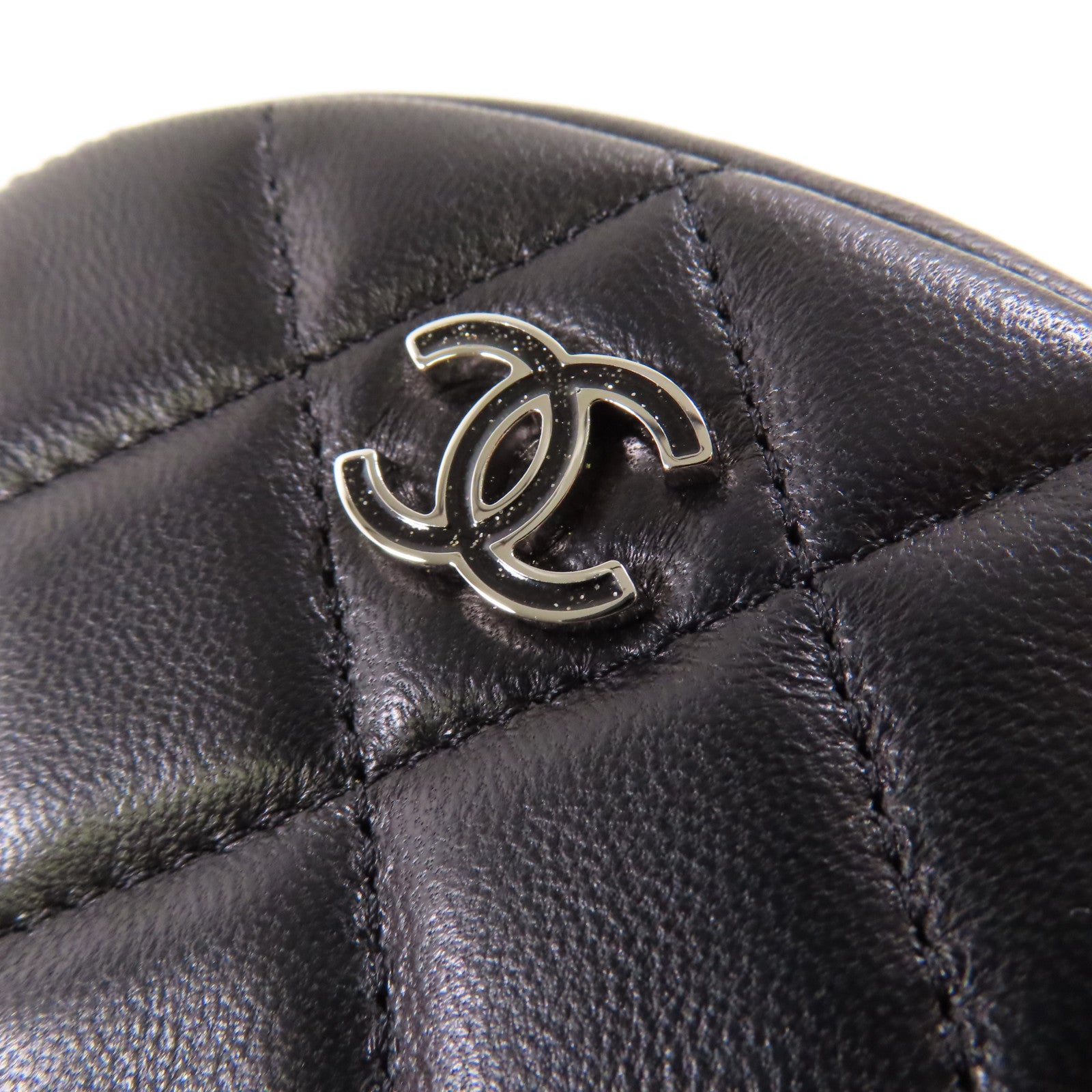 CHANEL 羊皮皮革Coin Case銀扣零錢包
