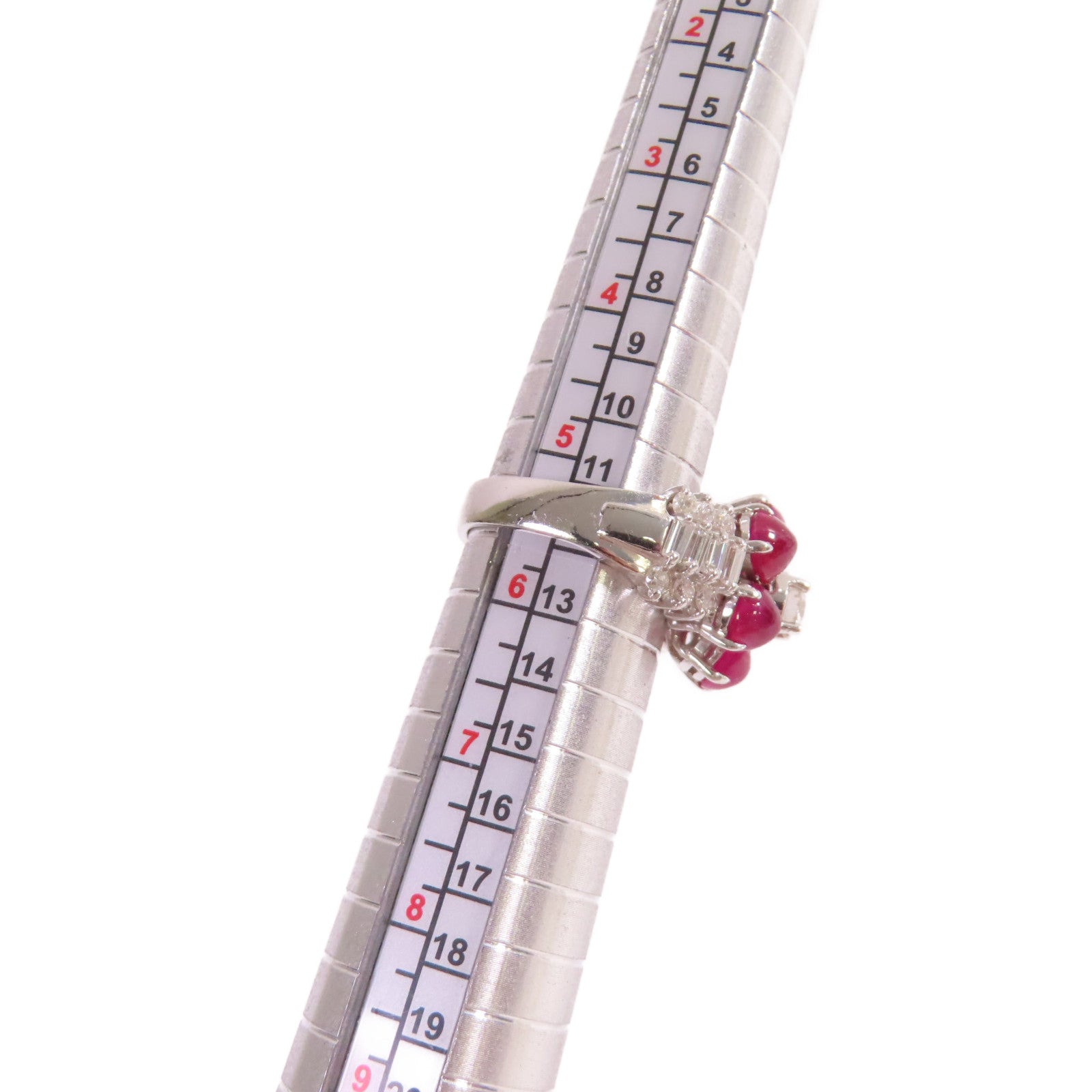 JEWELRY 【激減優惠】18K白金/紅寶石/鑽石Ruby Diamond Ring戒指US#6.5