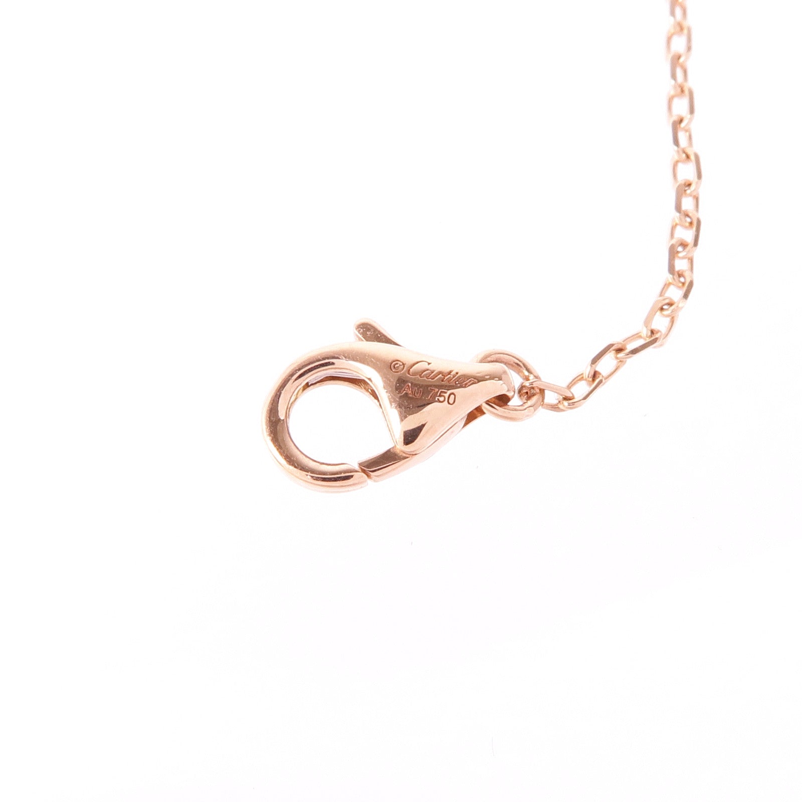 CARTIER 18K玫瑰金Juste Un Clou Diamond Necklace鑽石項鍊