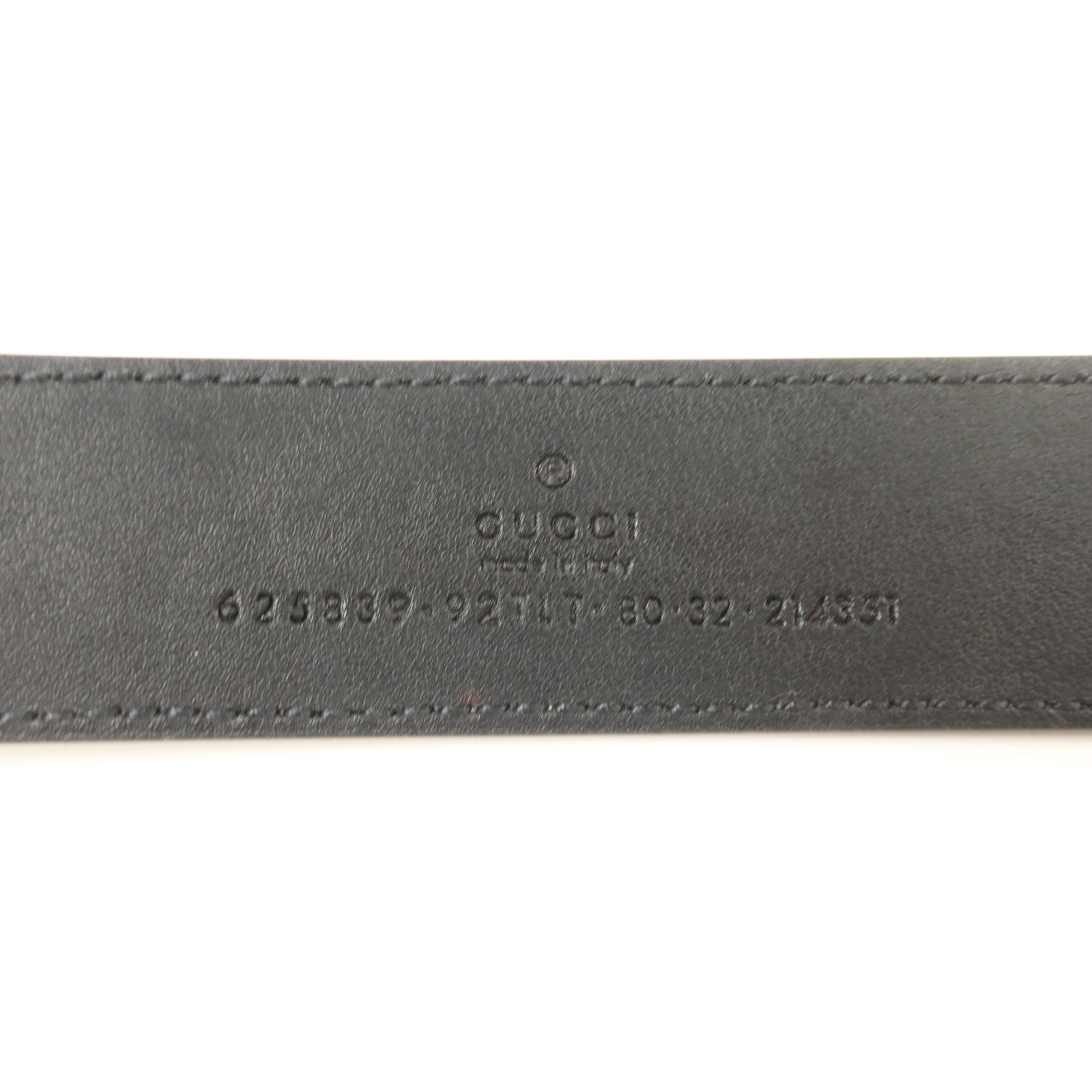 GUCCI 塗層帆布/牛皮皮革GG Marmont Belt 80cm金扣皮帶