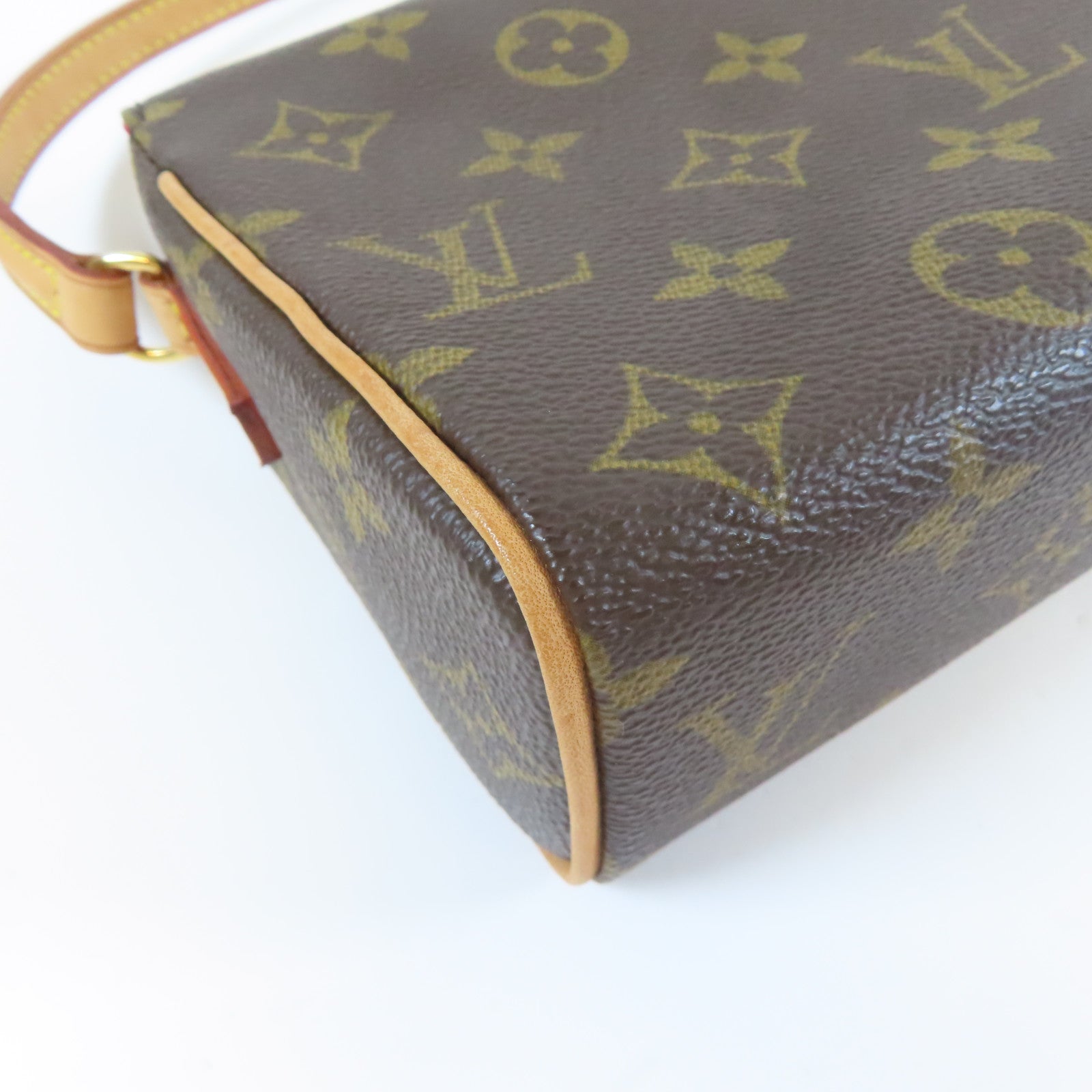 LOUIS VUITTON Monogram Recital Monogram金扣手挽袋啡色