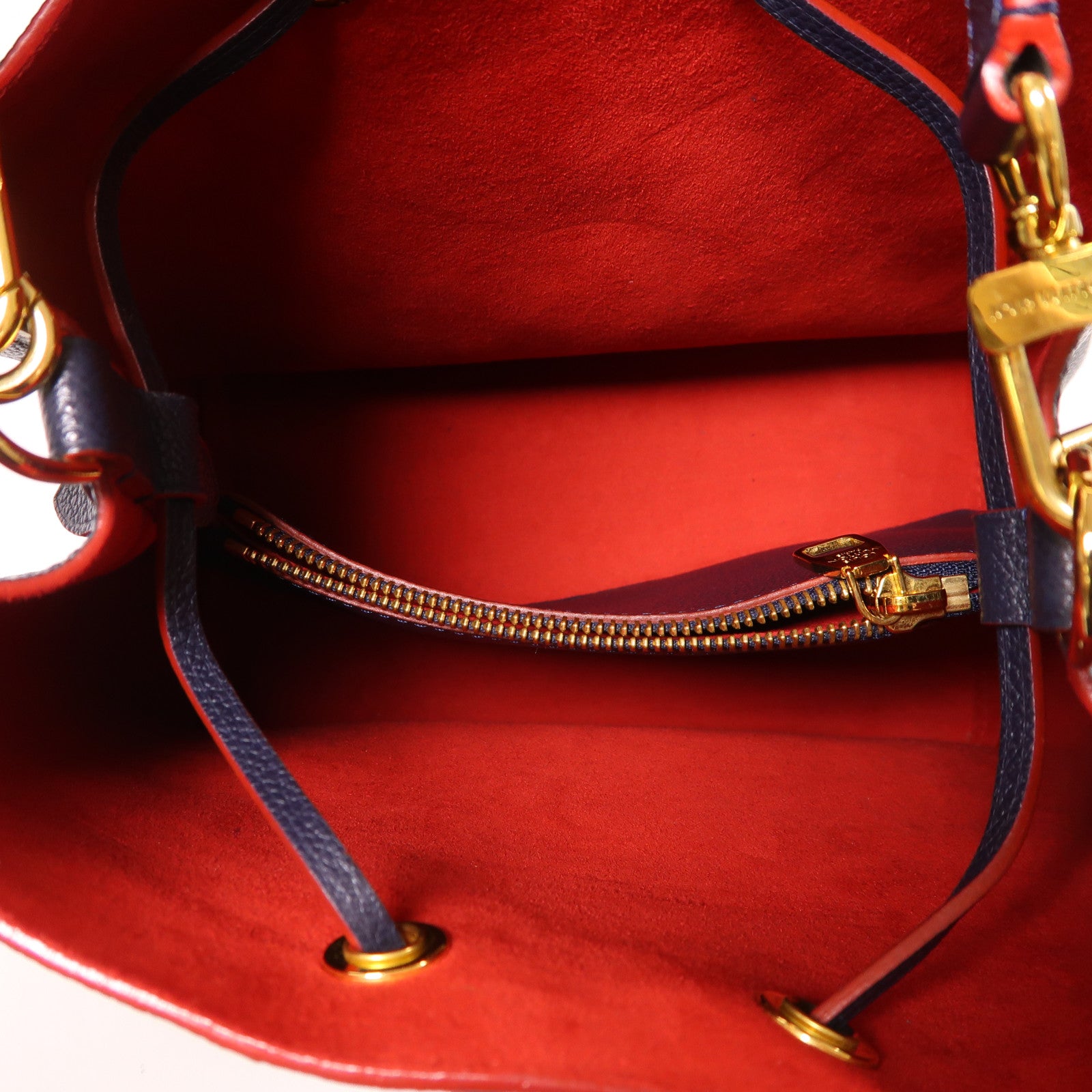 LOUIS VUITTON LV GHW Neo Noe MM 2 Way Bag M45306 Monogram Empreinte Navy/Red