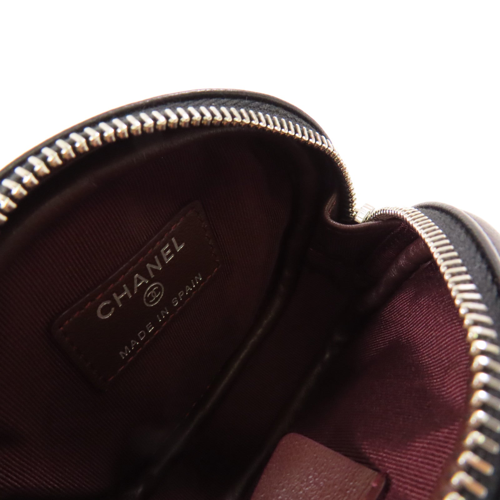 CHANEL 羊皮皮革Coin Case銀扣零錢包