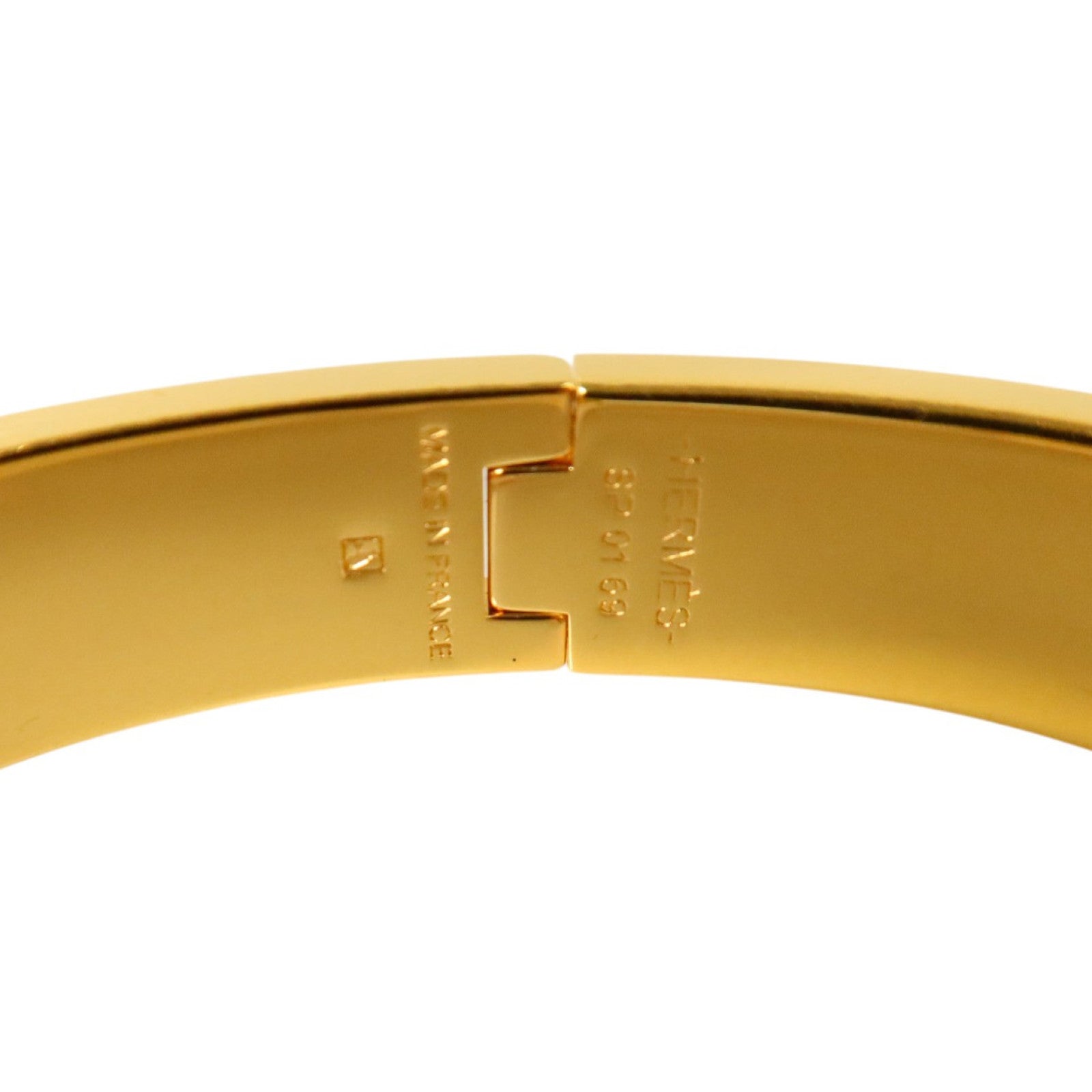 HERMES 琺瑯/金屬Clic H金扣手鐲