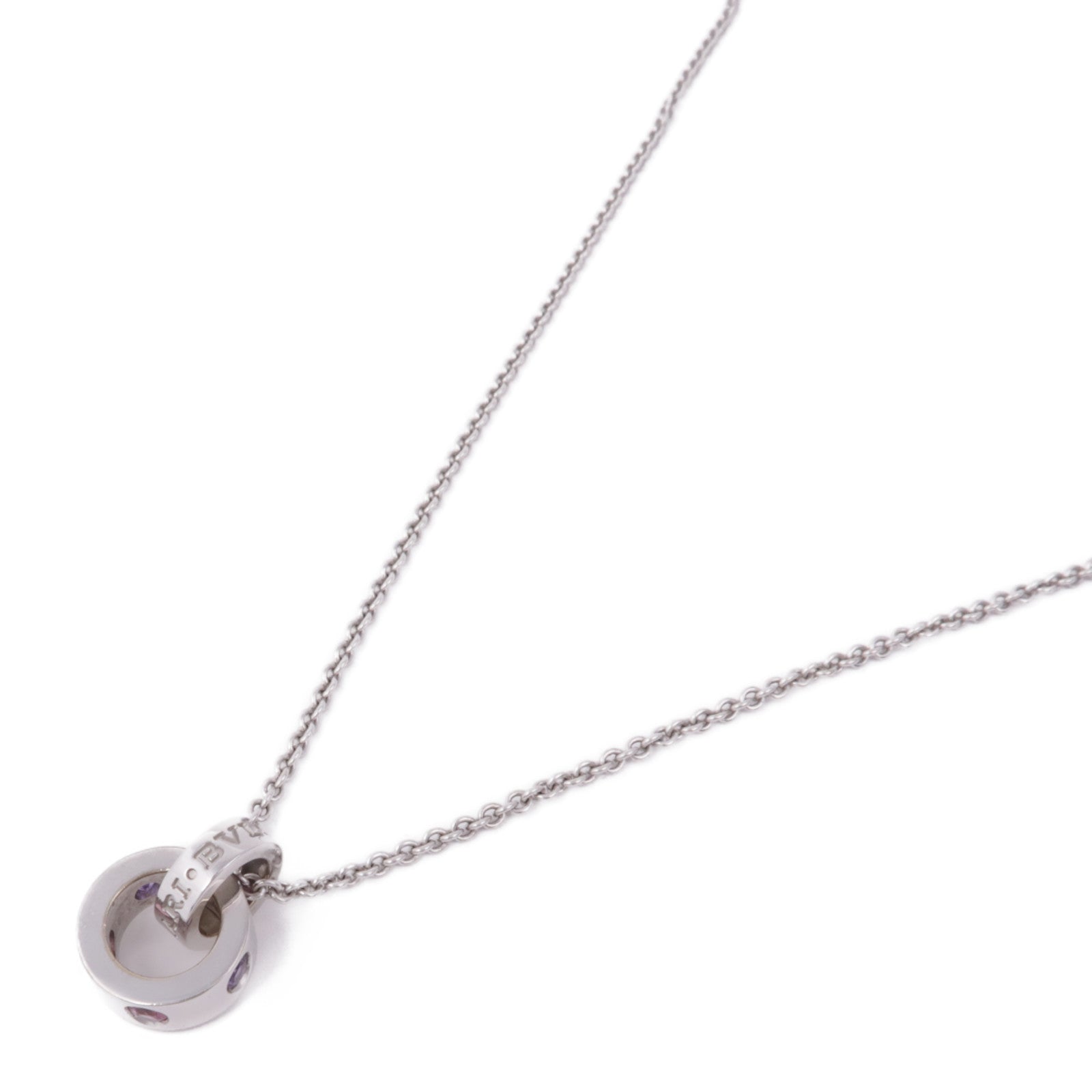 BVLGARI Roman Sorbet Necklace Amethyst Tourmaline 18K White Gold