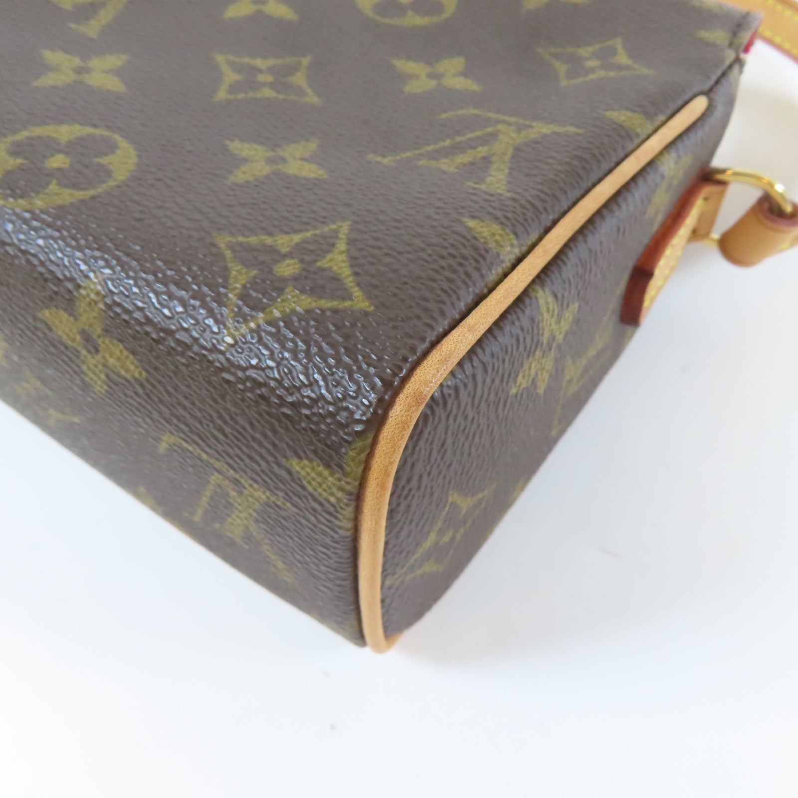 LOUIS VUITTON Monogram Recital Monogram金扣手挽袋啡色