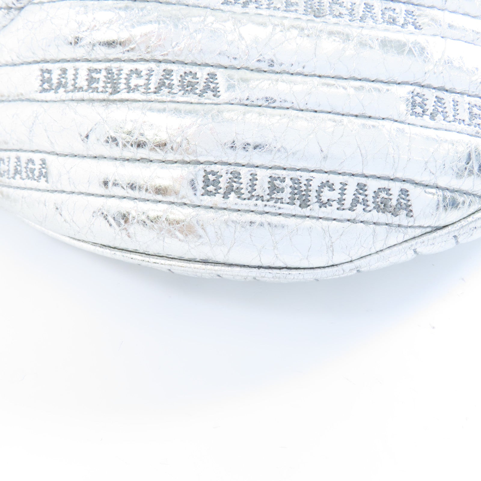 BALENCIAGA 【激減優惠】牛皮皮革Belt/Waist Bag金扣/銀扣腰包銀色