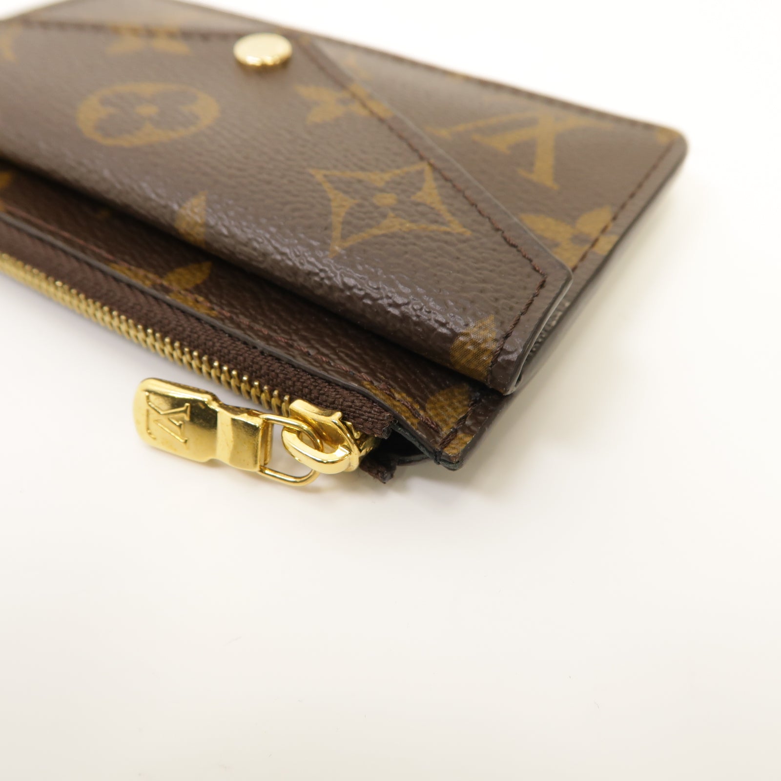 LOUIS VUITTON Monogram Recto Verso金扣卡片套啡色