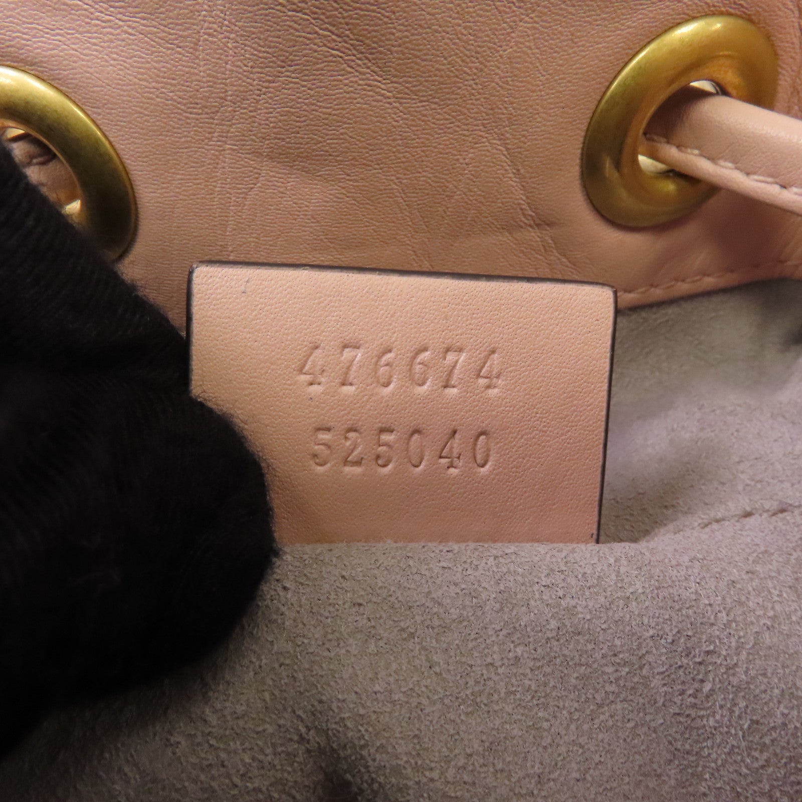 GUCCI 牛皮皮革GG Marmont金扣手挽肩背兩用袋粉紅色