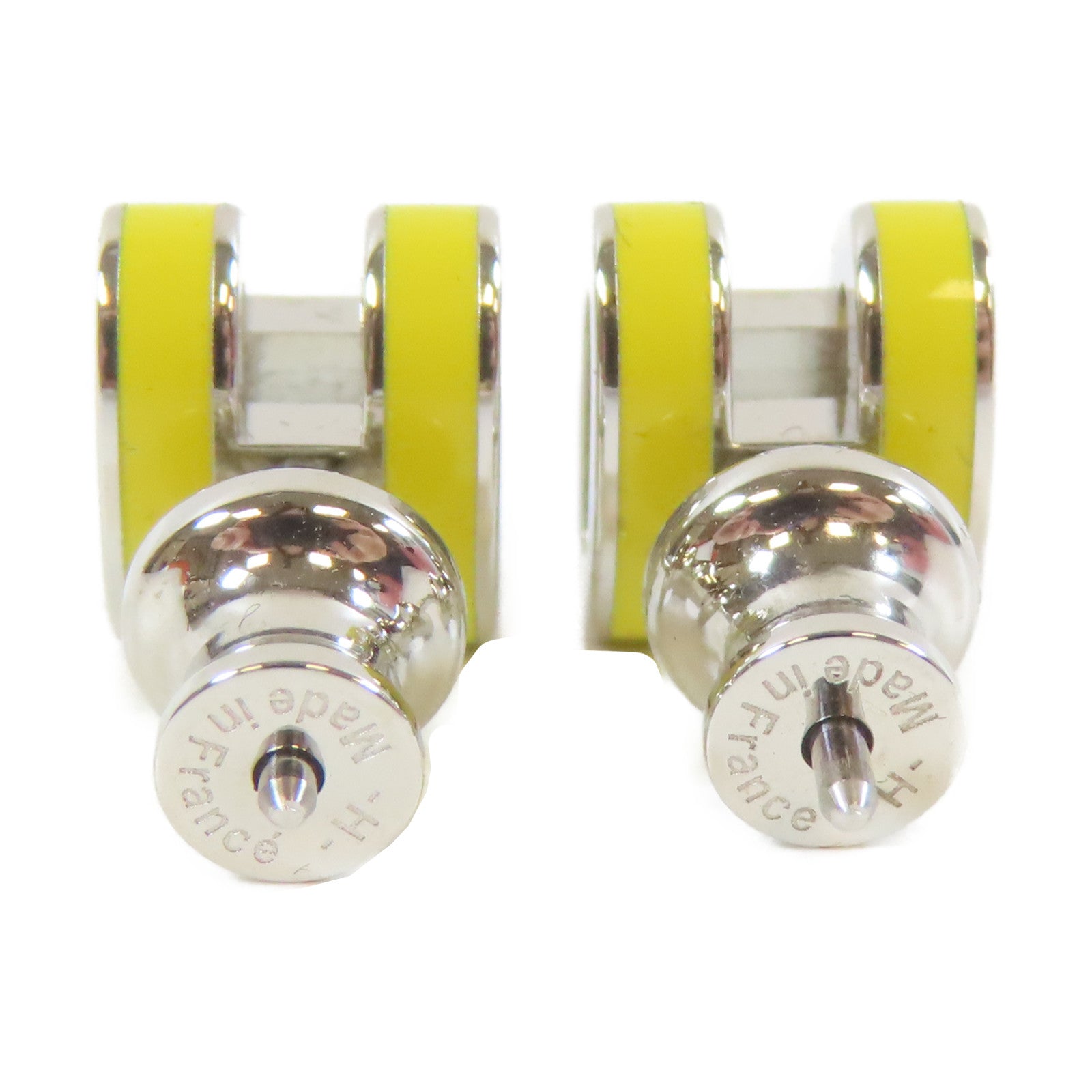 HERMES 金屬Mini Pop H Earrings耳環黃色