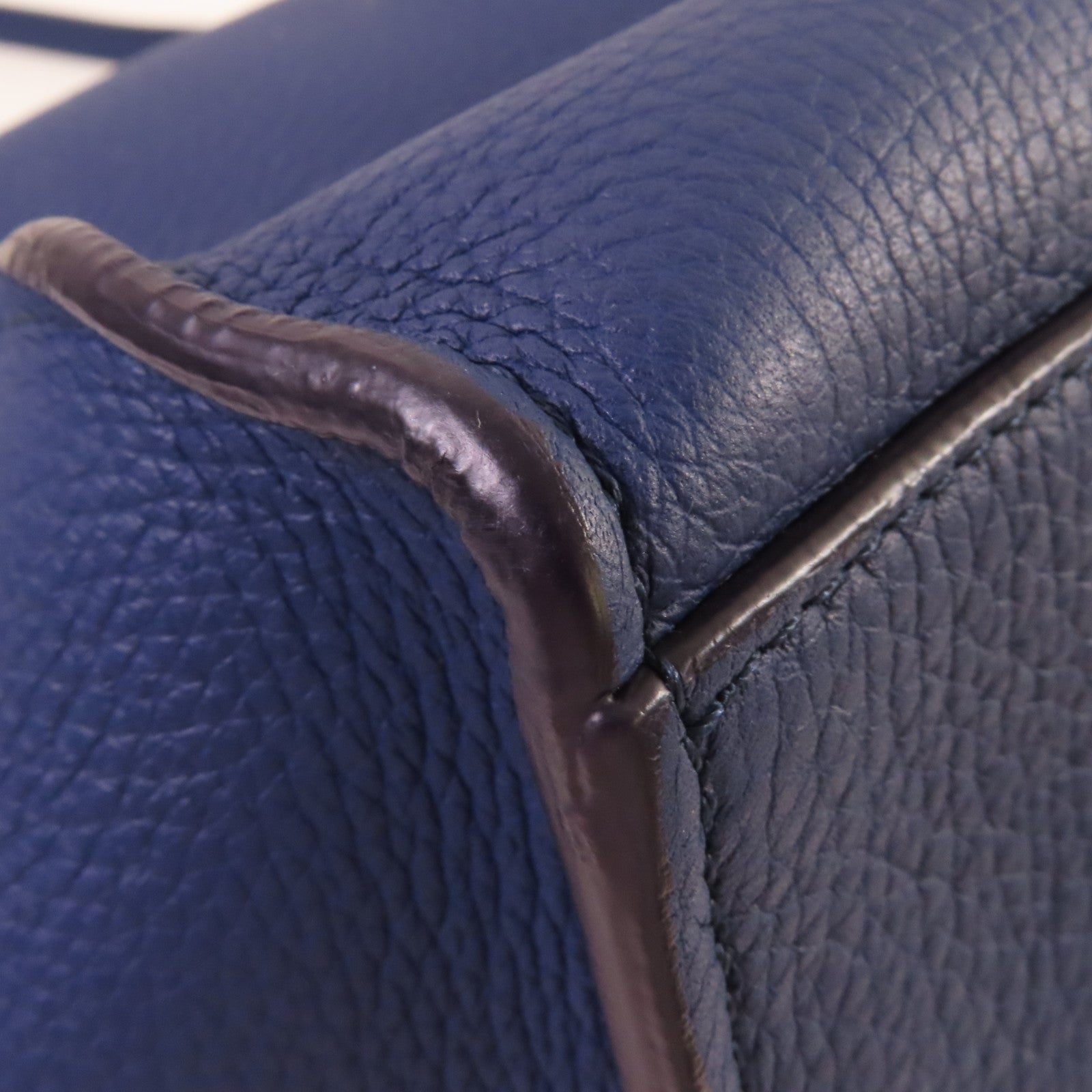 CELINE 【激減優惠】牛皮皮革Small Big Bag With Long Strap銀扣手挽肩背兩用袋藍色